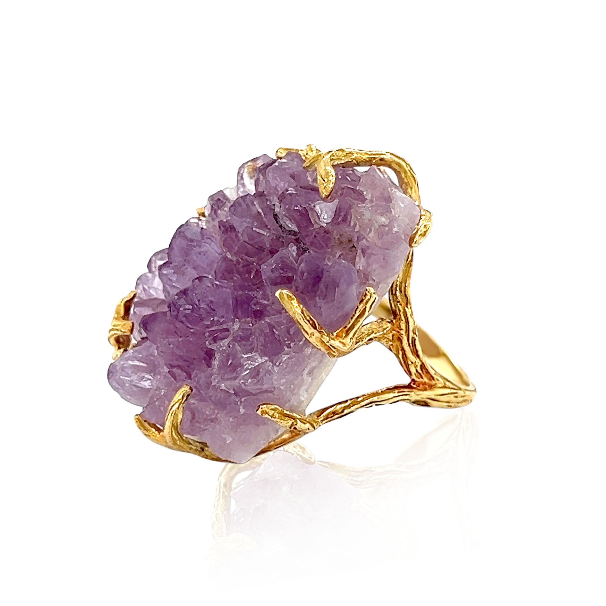 Amethyst Geode Ring, French - Wildsmith Jewellery