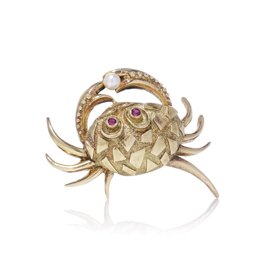 Zodiac Cancer Crab Brooch - Wildsmith Jewellery