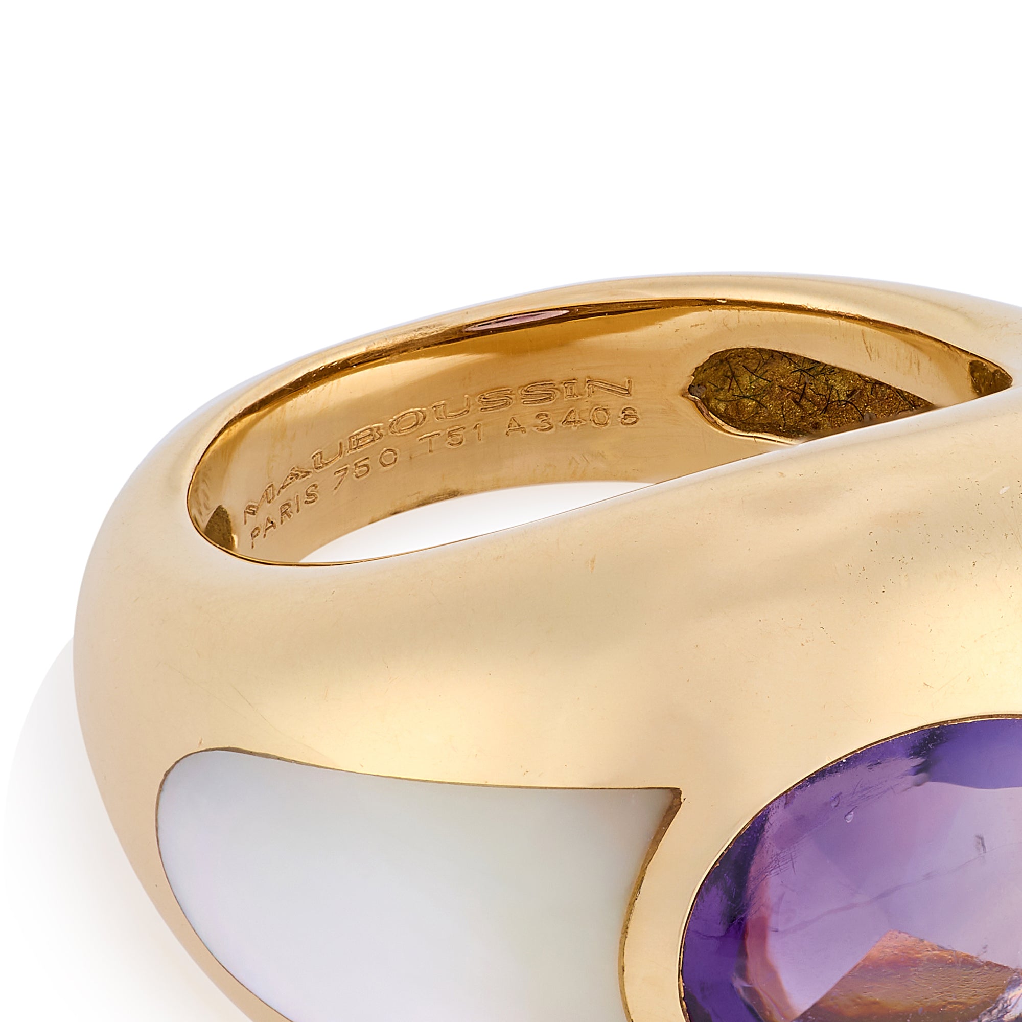 Amethyst and Mother of Pearl Ring by Mauboussin Paris