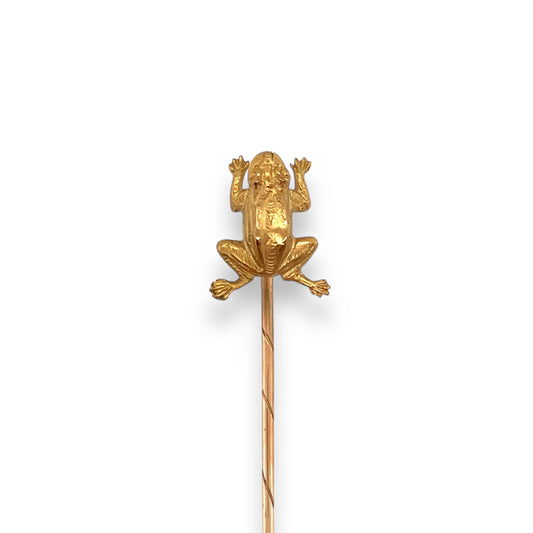 Antique Gold Frog Stickpin - Wildsmith Jewellery