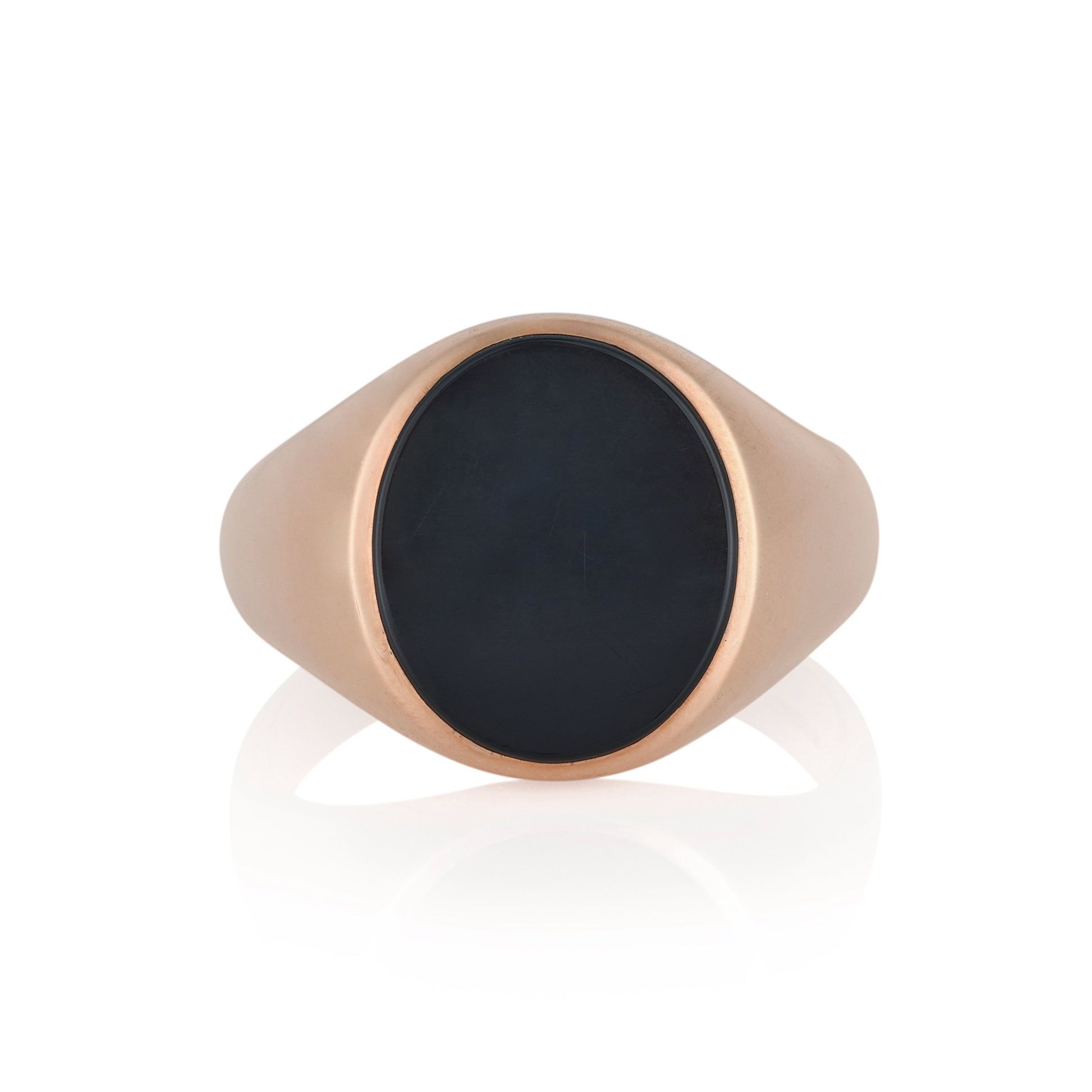 11 x 9mm Onyx Oxford Oval Signet Ring - Wildsmith Jewellery