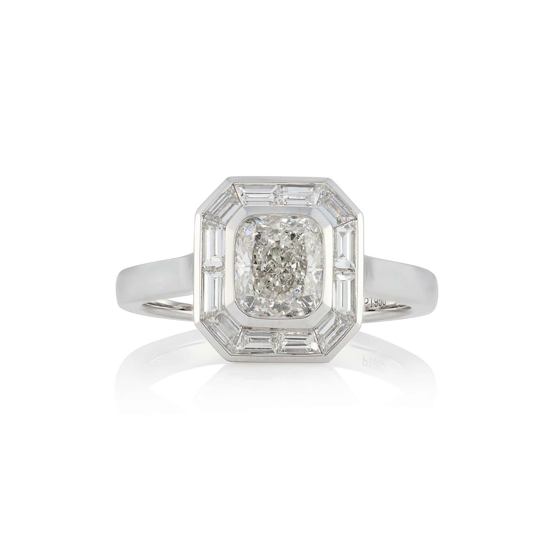 Art Deco Style Platinum Diamond Ring