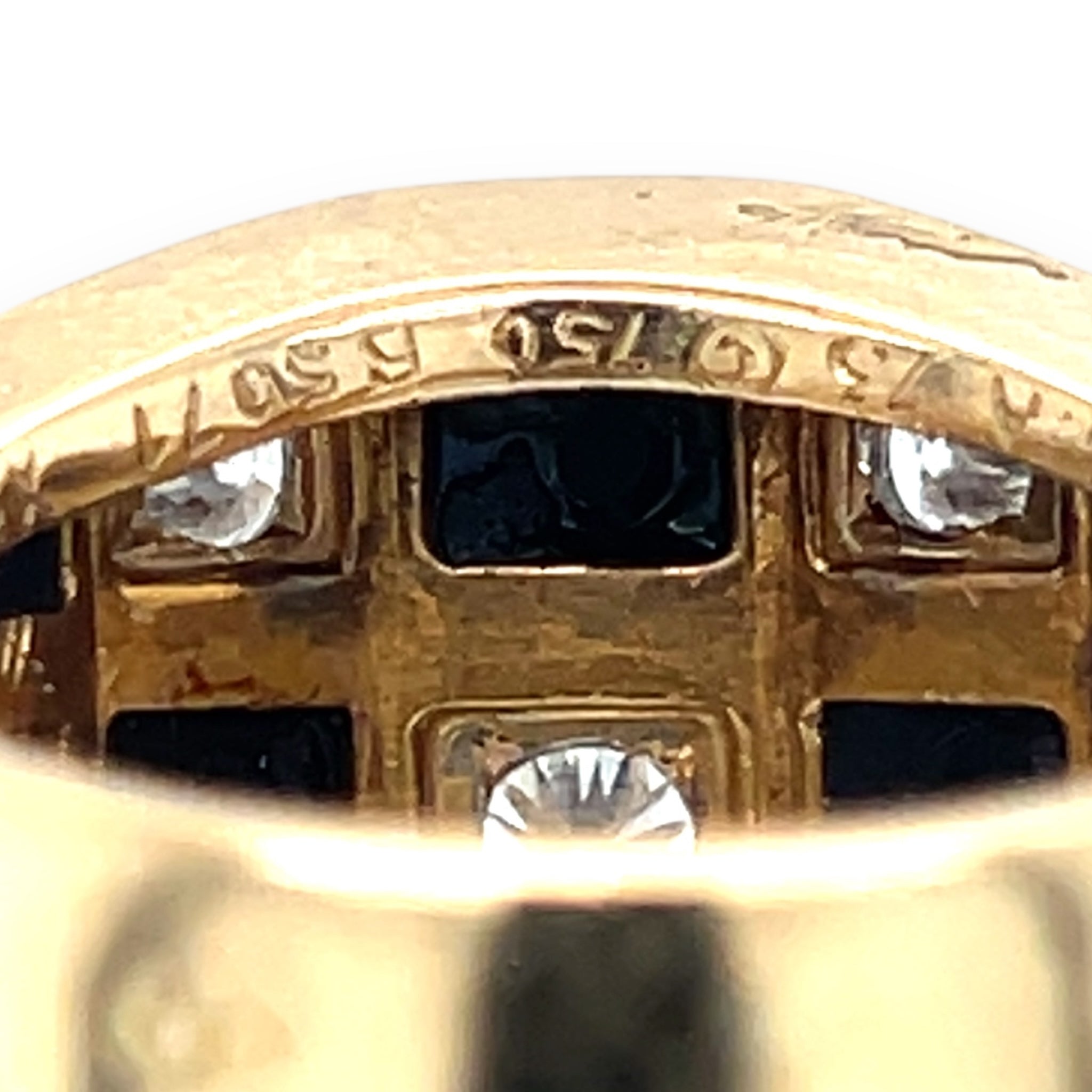 1970's Van Cleef & Arpels Onyx & Diamond Chequerboard Ring - Wildsmith Jewellery