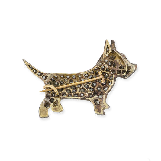 Victorian Diamond Dog Brooch - Wildsmith Jewellery