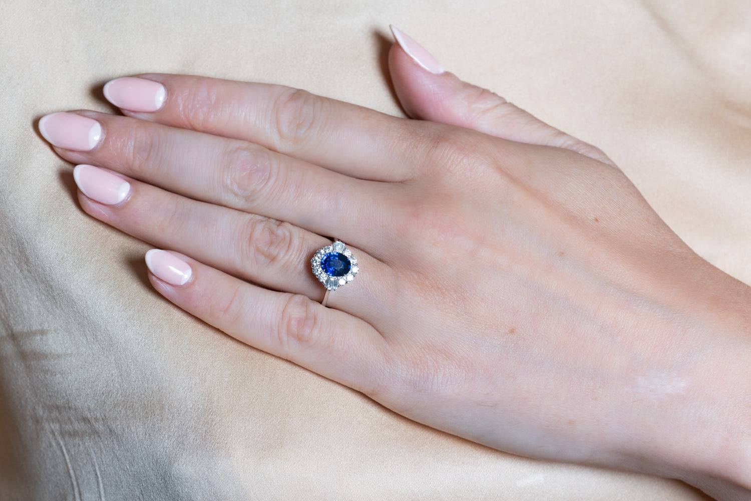 Sapphire & Diamond Engagement Ring - Wildsmith Jewellery