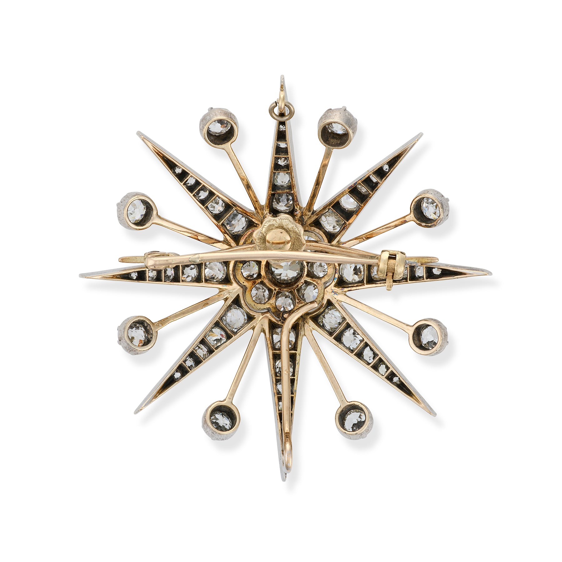 Victorian Diamond Star Brooch / Pendant
