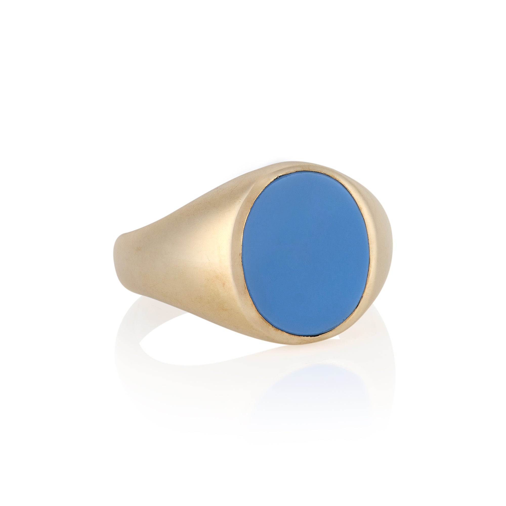 12 x 10mm Sardonyx Oxford Oval Signet Ring - Wildsmith Jewellery