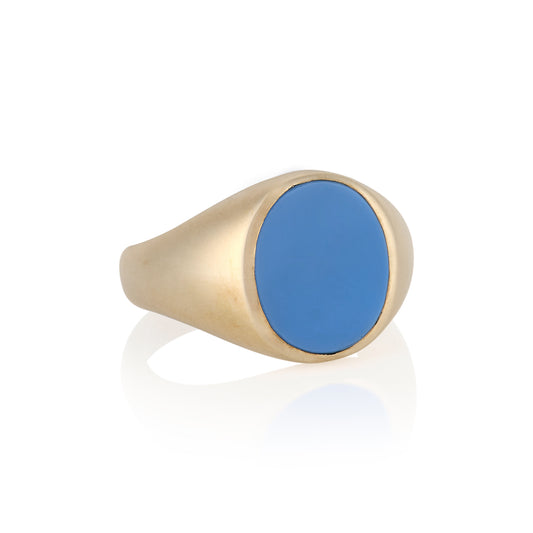 12 x 10mm Sardonyx Oxford Oval Signet Ring - Wildsmith Jewellery
