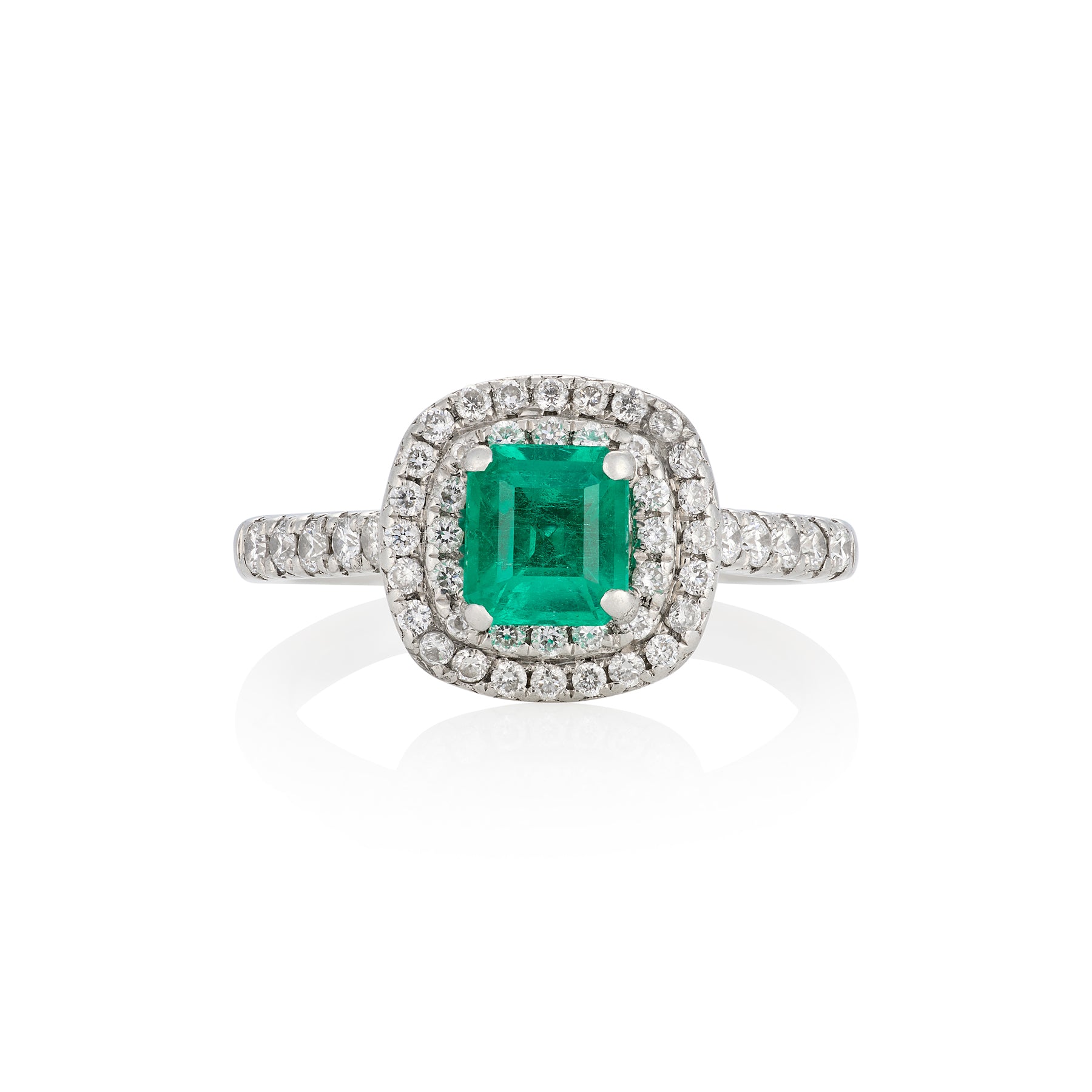 Colombian Emerald & Diamond Ring - Wildsmith Jewellery