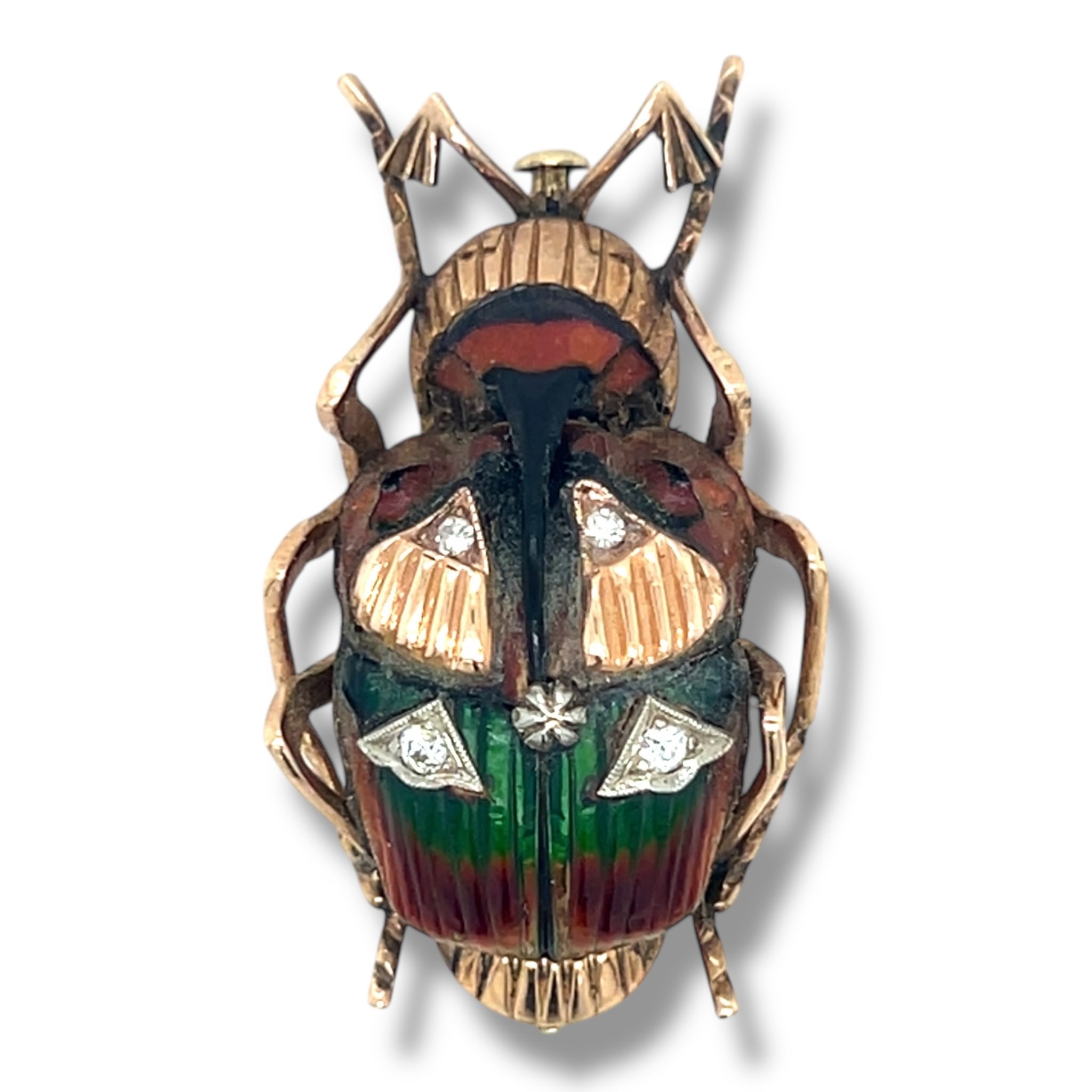 Antique Egyptian Revival Scarab Brooch