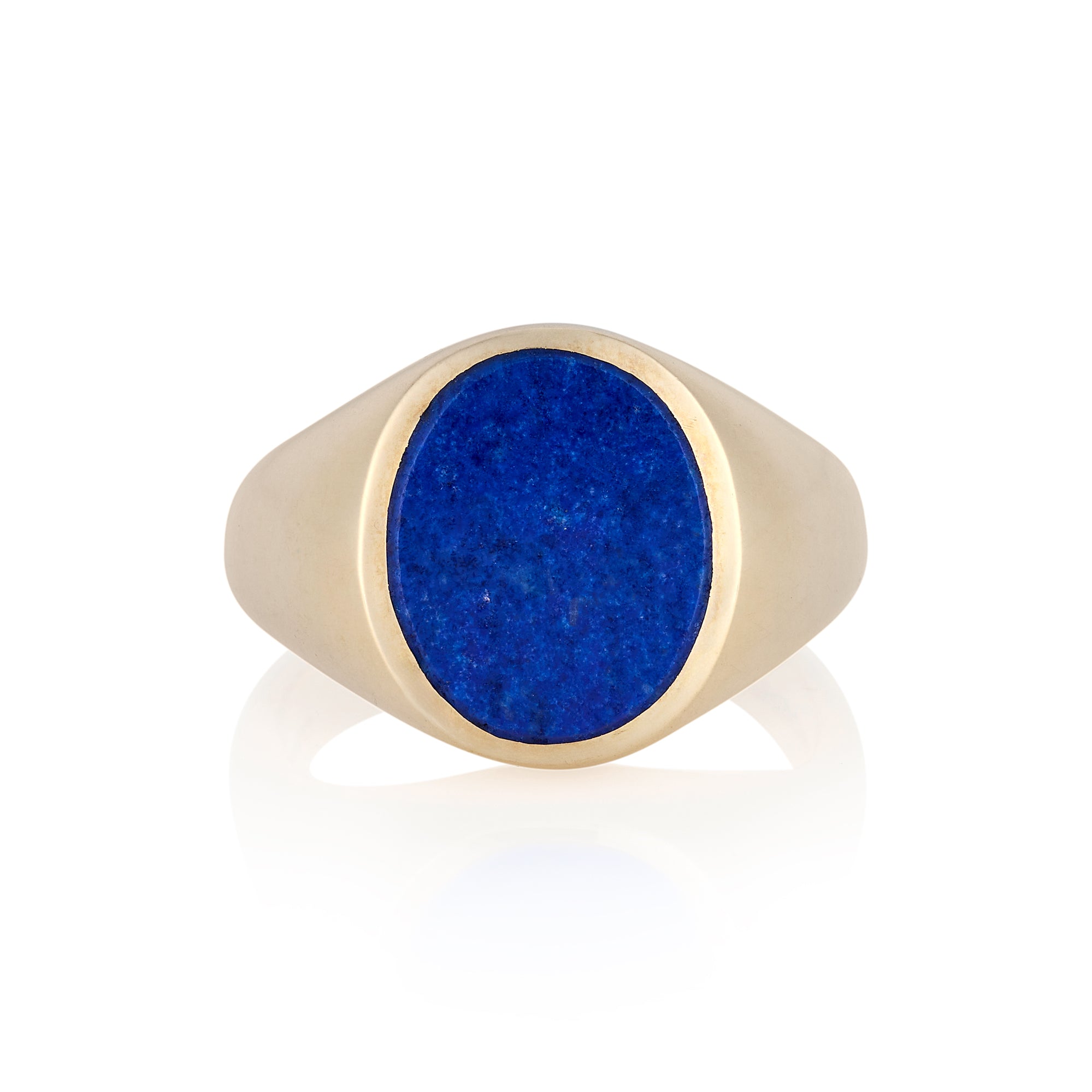 13x 11mm Lapis Lazuli Oxford Oval Signet Ring - Wildsmith Jewellery