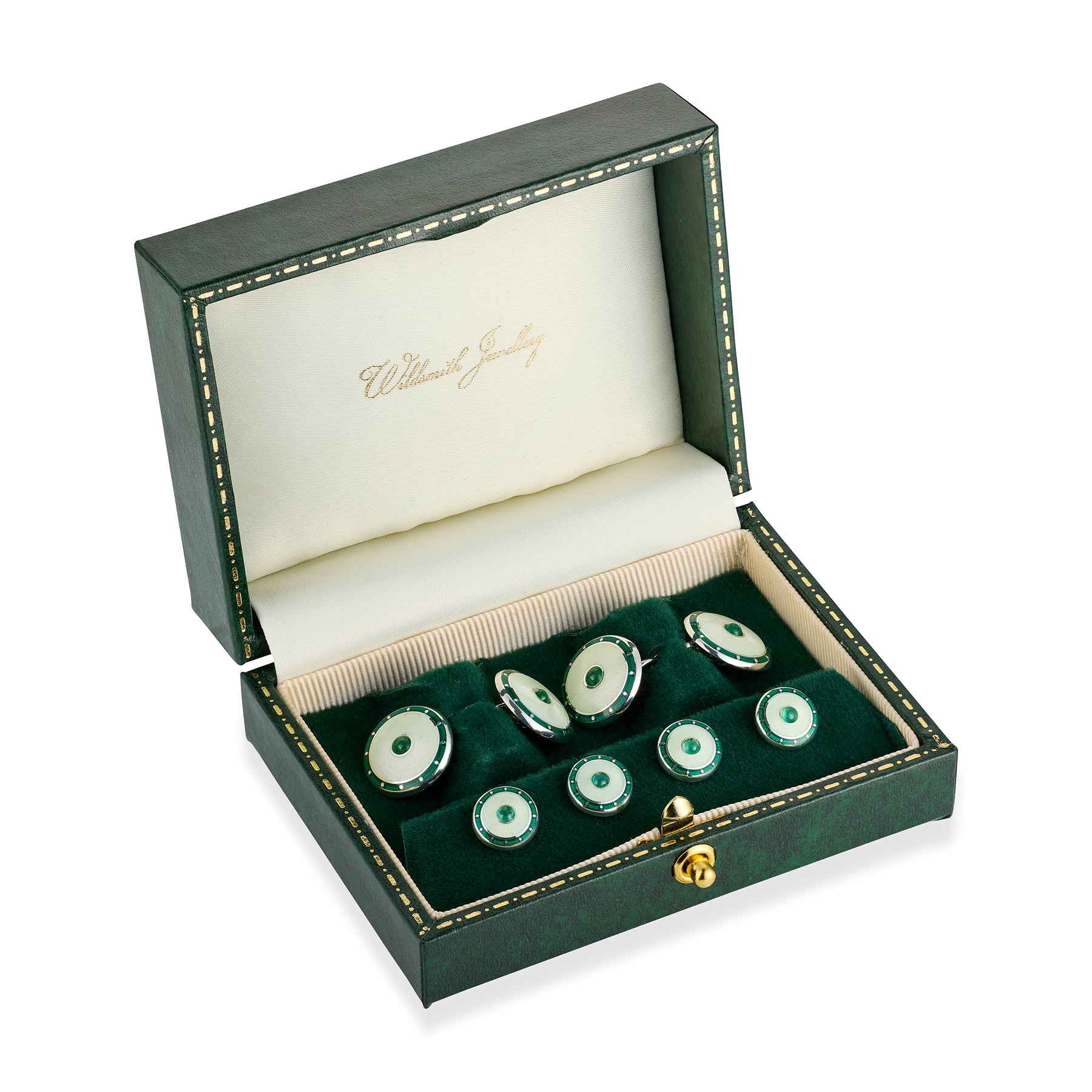 Emerald & Enamel Dress Set