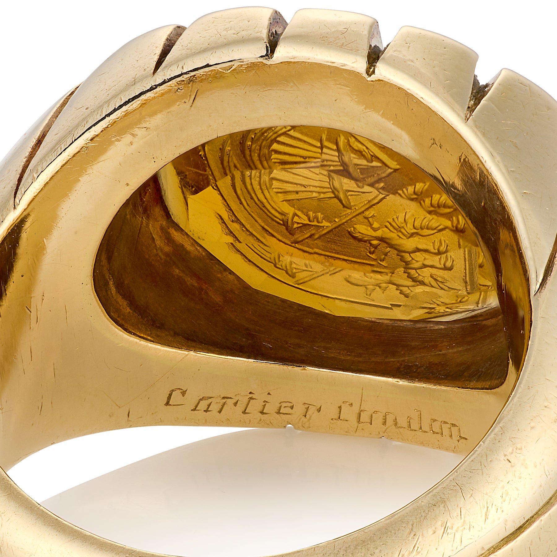 1940's Cartier London Intaglio Signet Ring