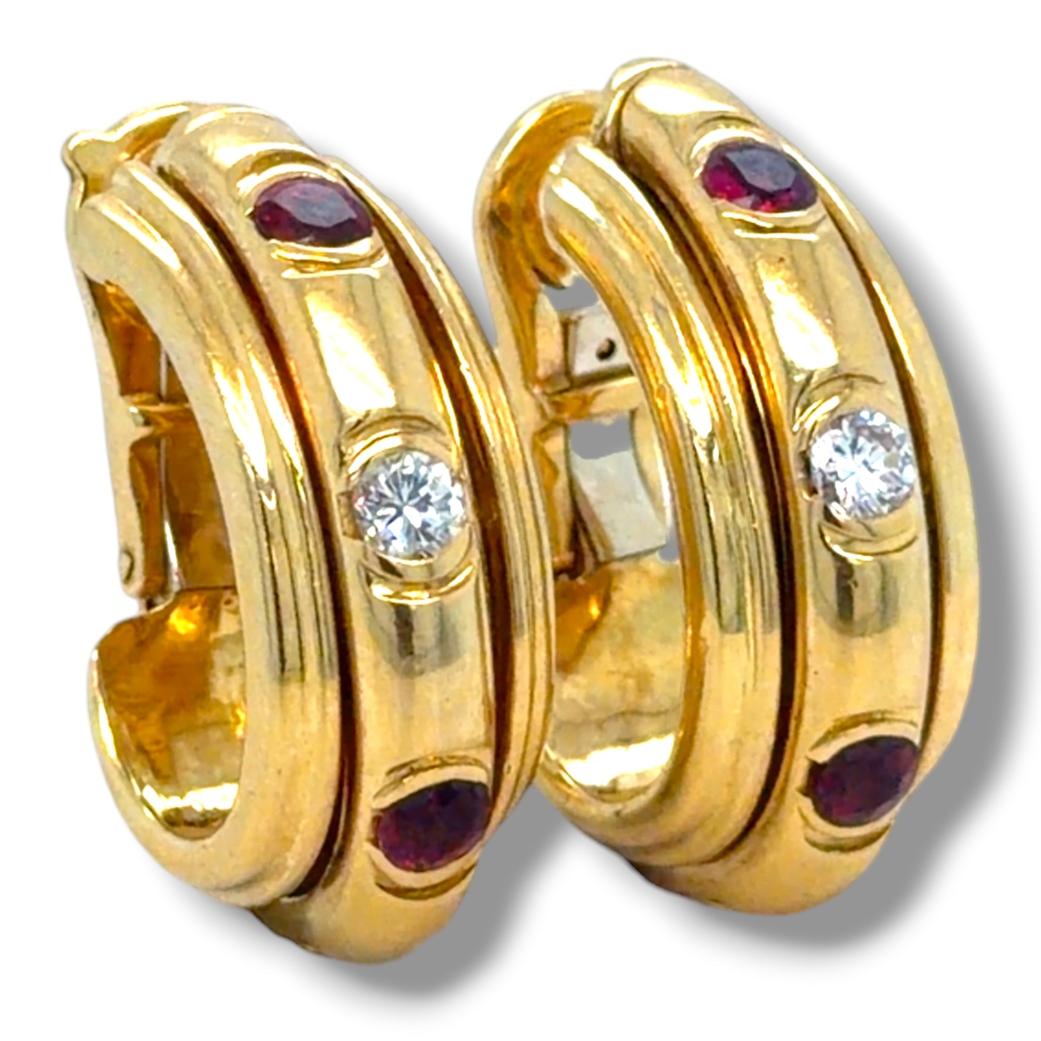 Vintage Piaget Ruby & Diamond "Possession" Earrings