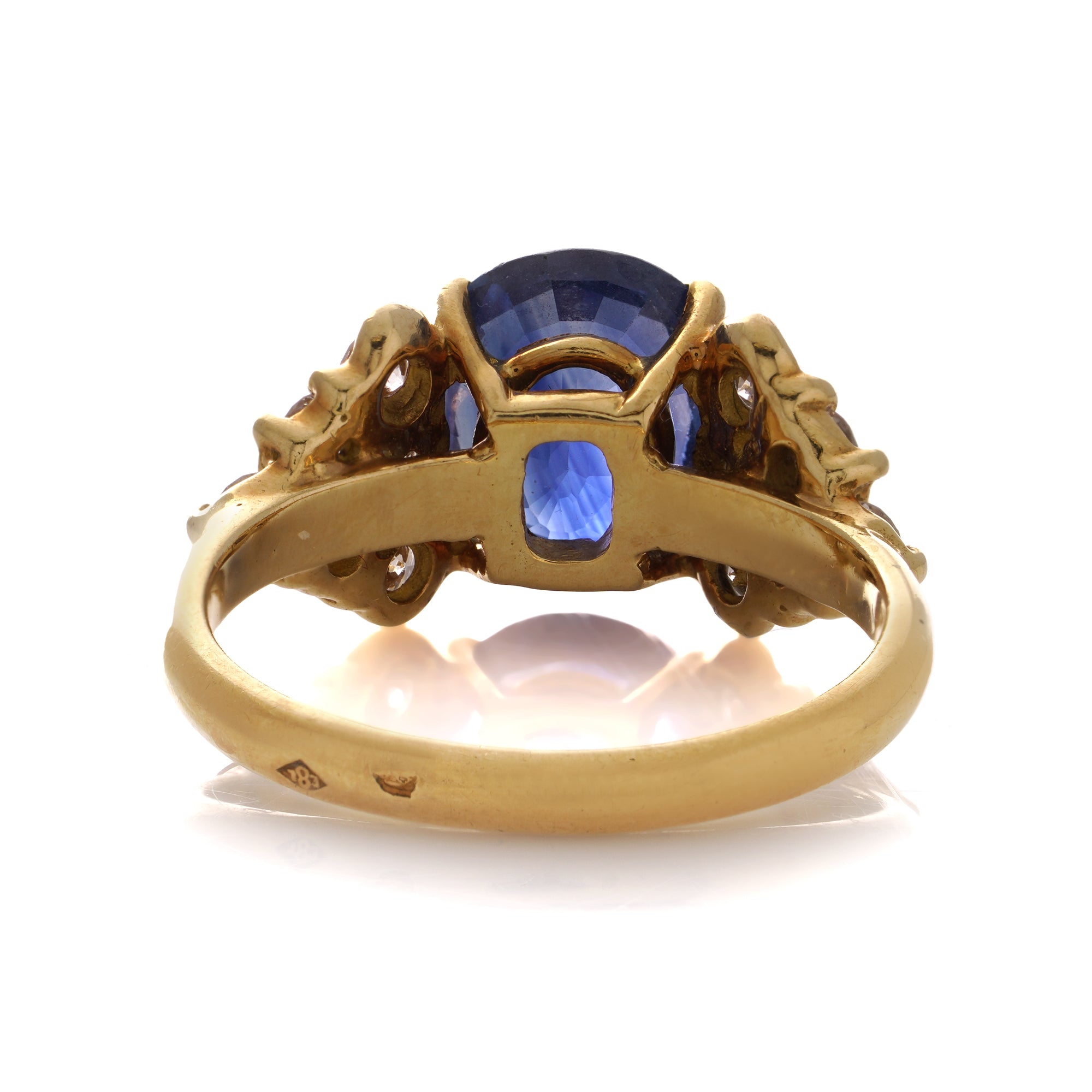 Sapphire & Diamond Ring, French - Wildsmith Jewellery