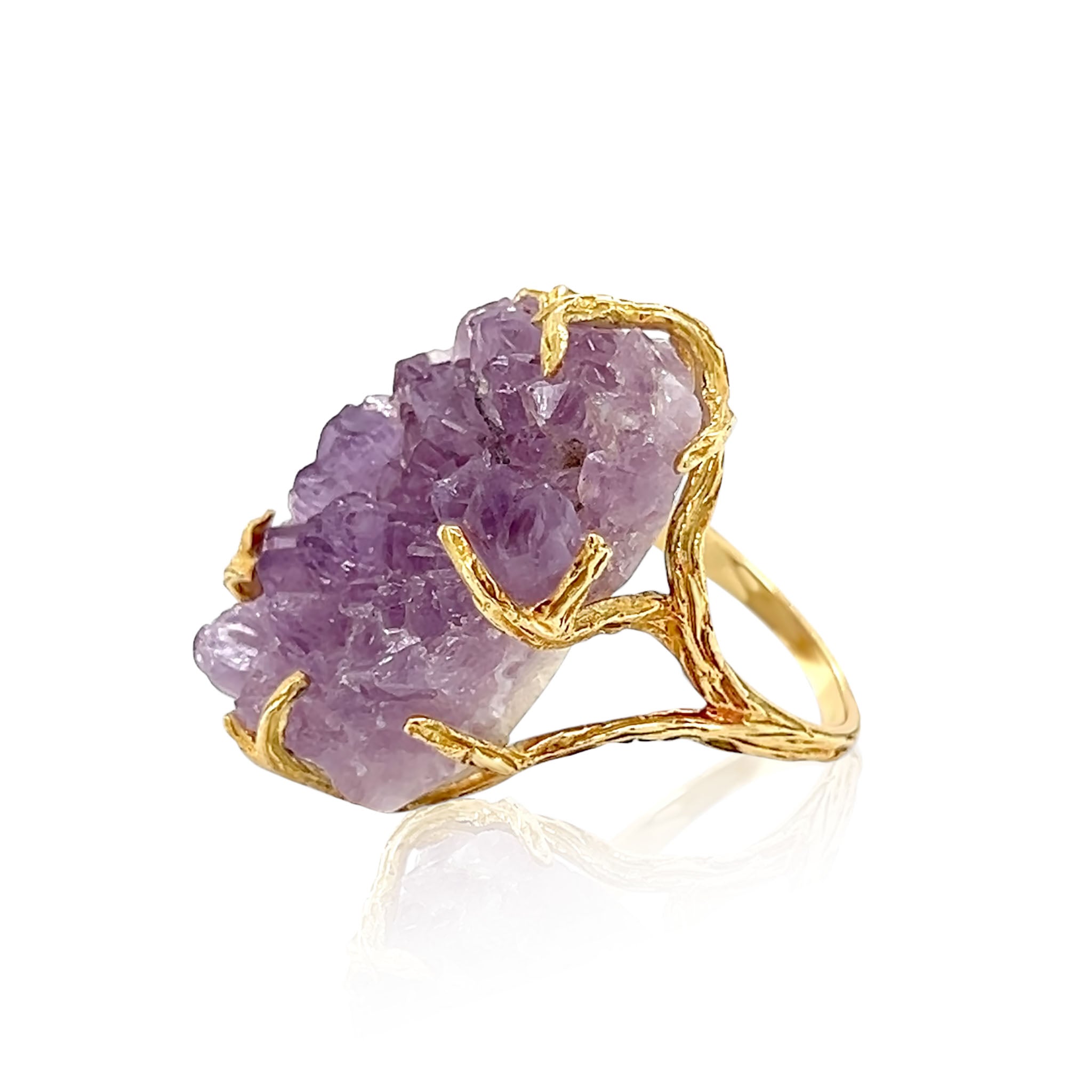 Amethyst Geode Ring, French - Wildsmith Jewellery