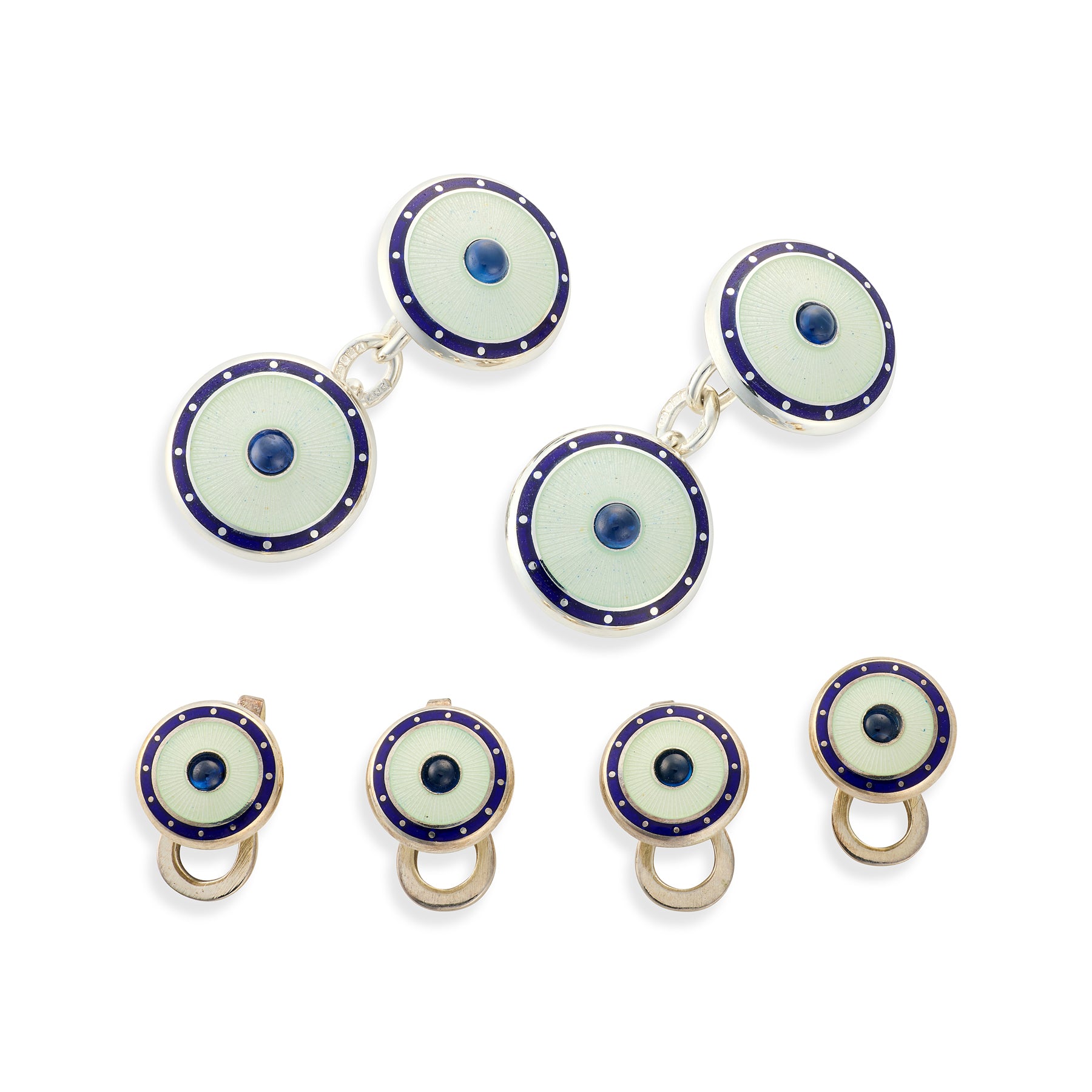 Sapphire & Enamel Dress Set