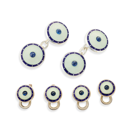 Sapphire & Enamel Dress Set