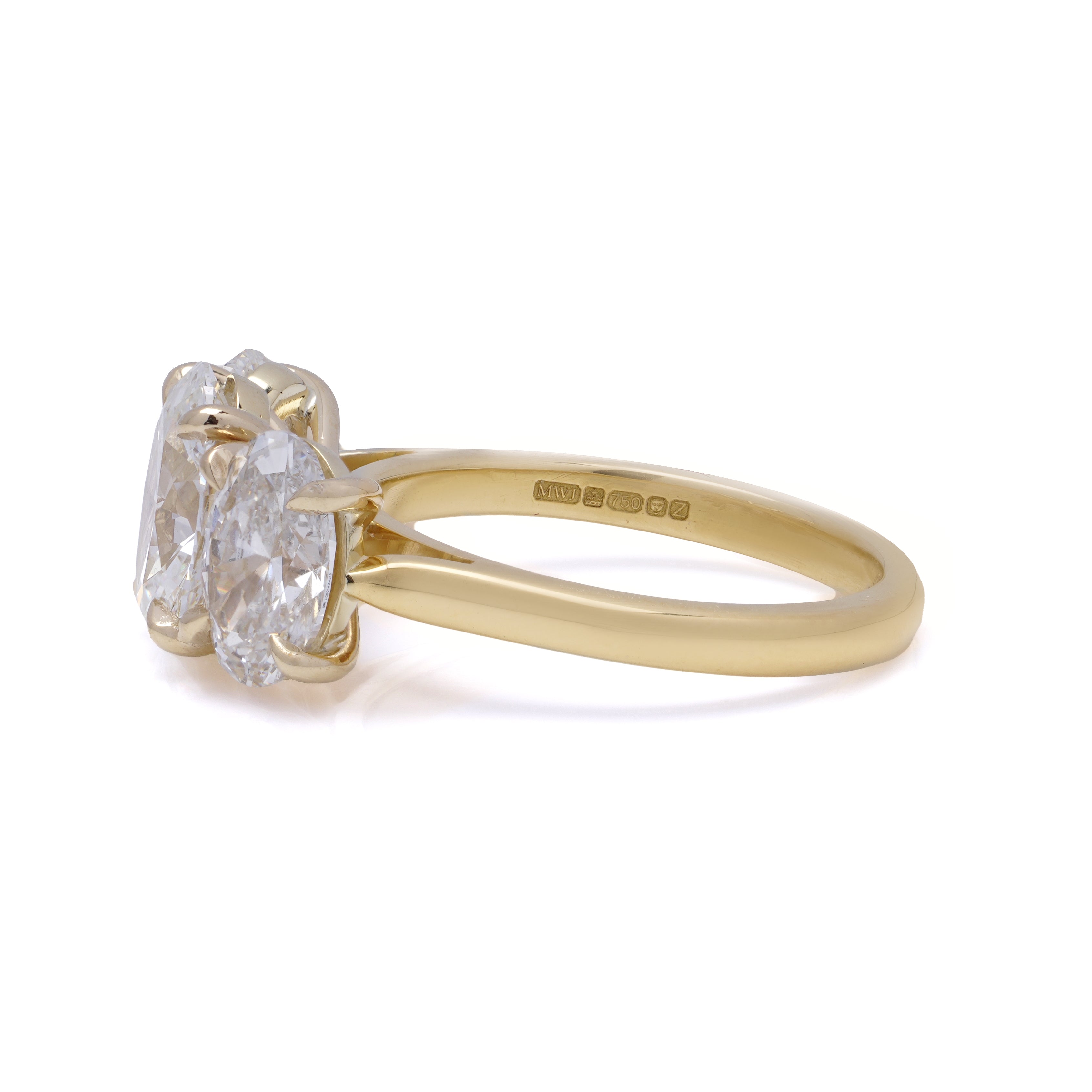 Oval Diamond Three Stone Ring - Wildsmith Jewellery