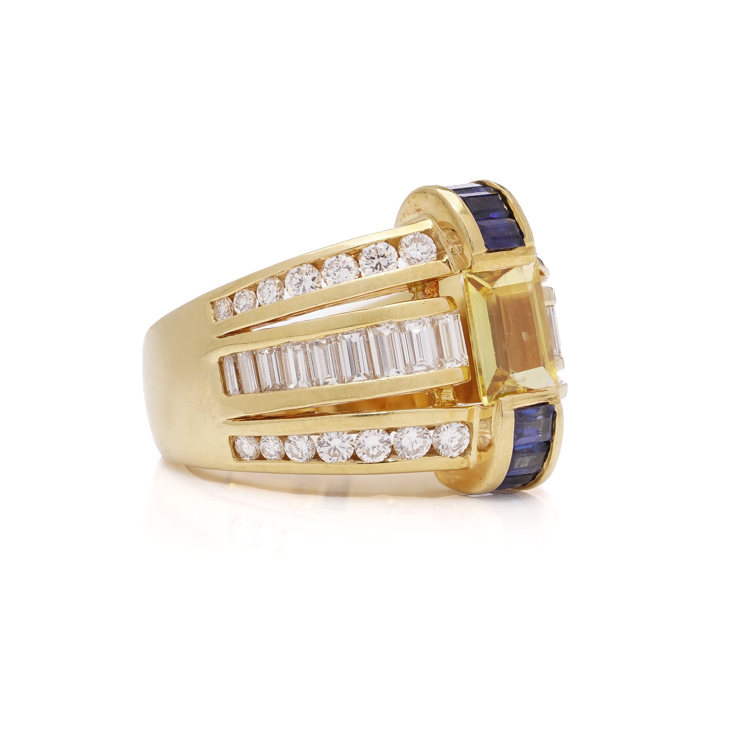 Blue & Yellow Sapphire Ring by Krypell - Wildsmith Jewellery