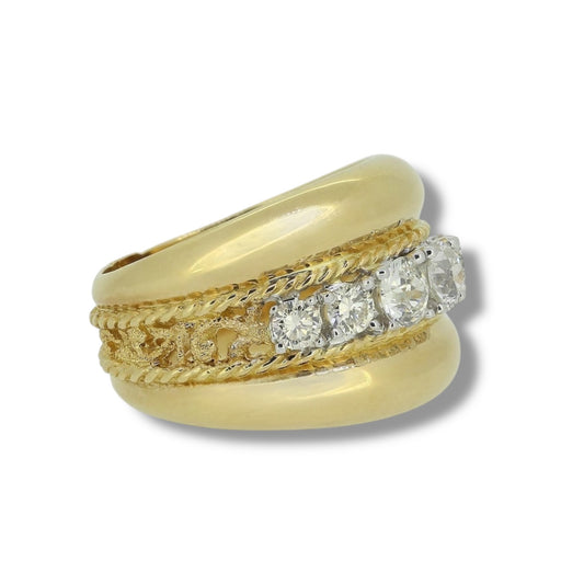 1ct Six Stone Diamond Ring by Yanes