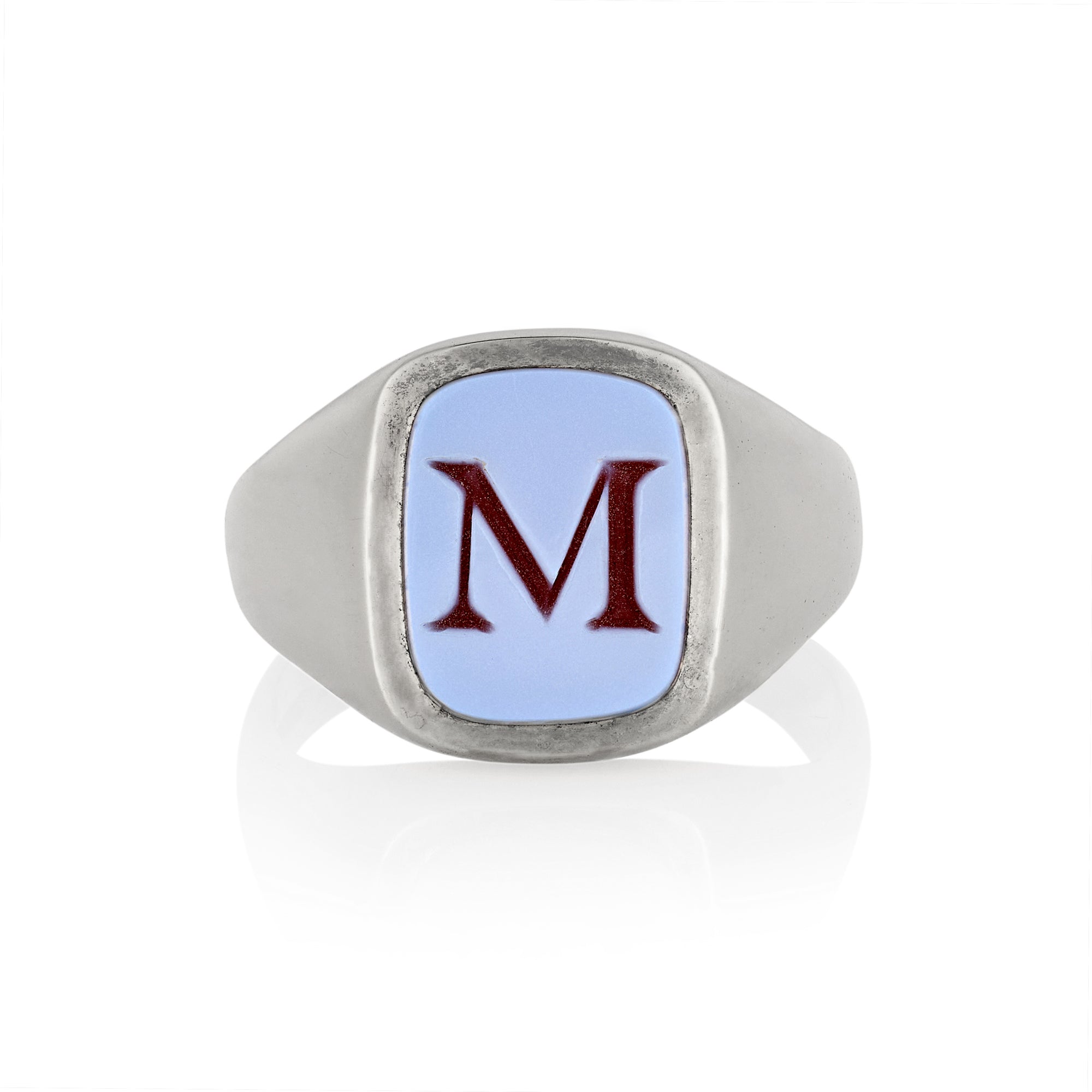 15 x 12mm Cushion Shaped Sardonyx Signet Ring - Wildsmith Jewellery