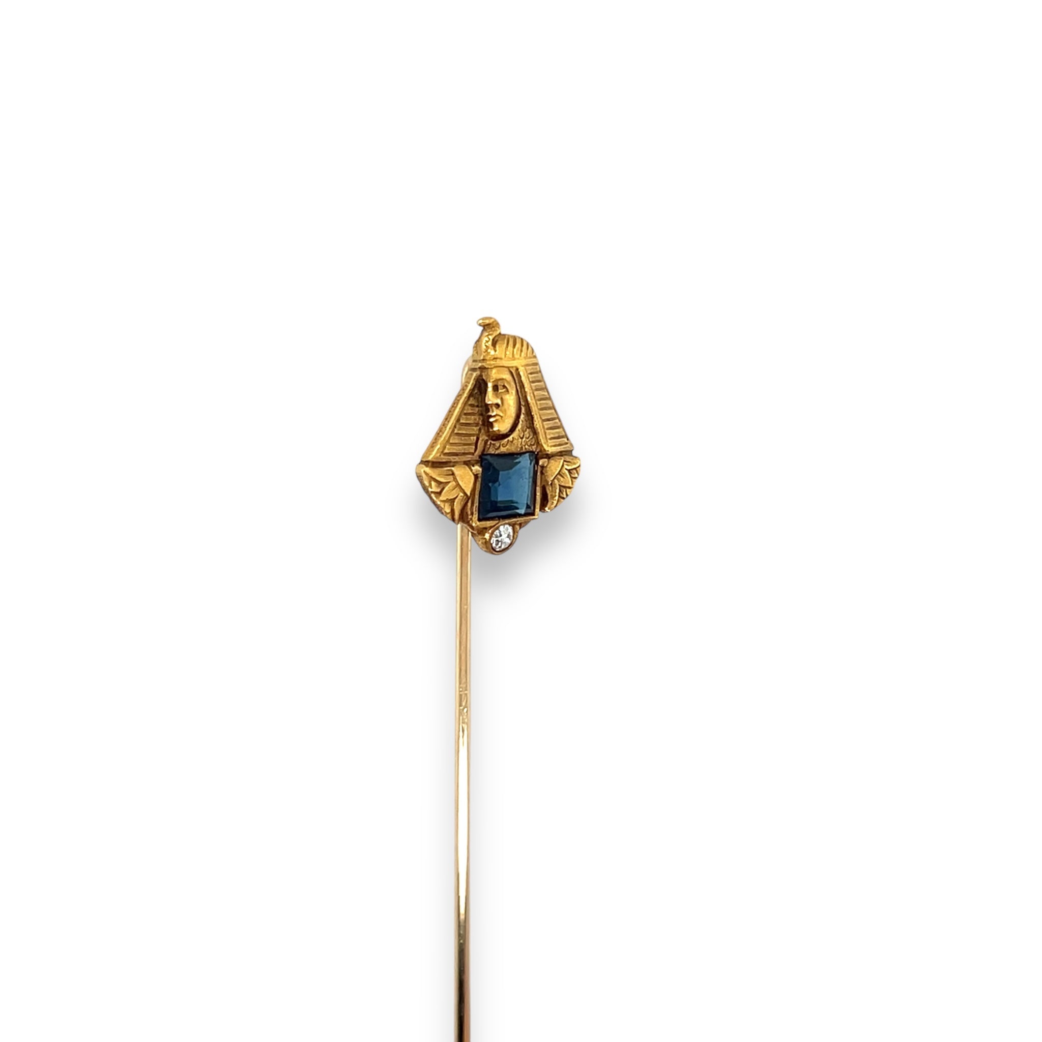 Egyptian Revival Art Nouveau Pharaoh Stickpin - Wildsmith Jewellery