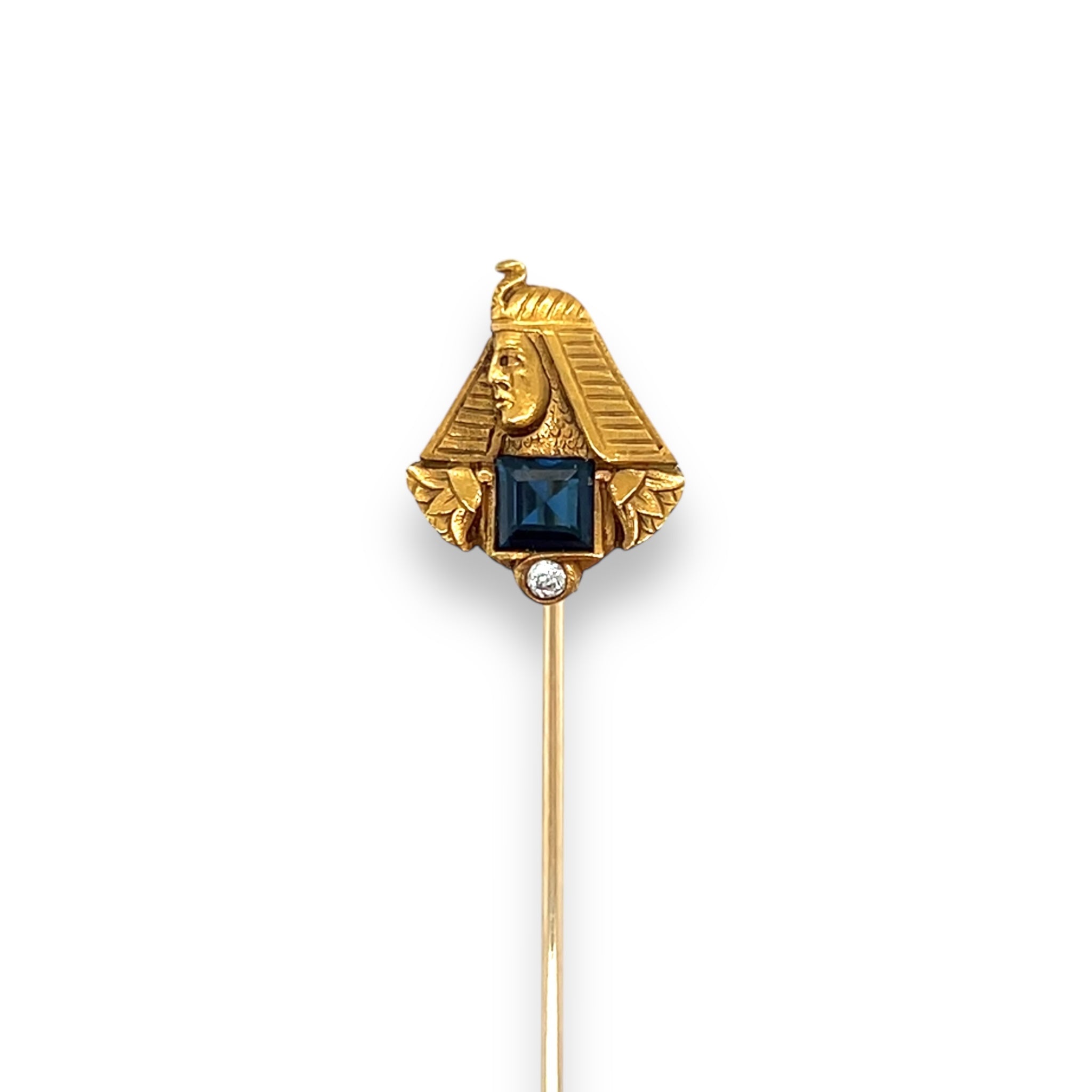 Egyptian Revival Art Nouveau Pharaoh Stickpin - Wildsmith Jewellery