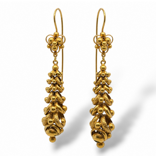 Georgian Gold Drop Earrings, Circa 1810