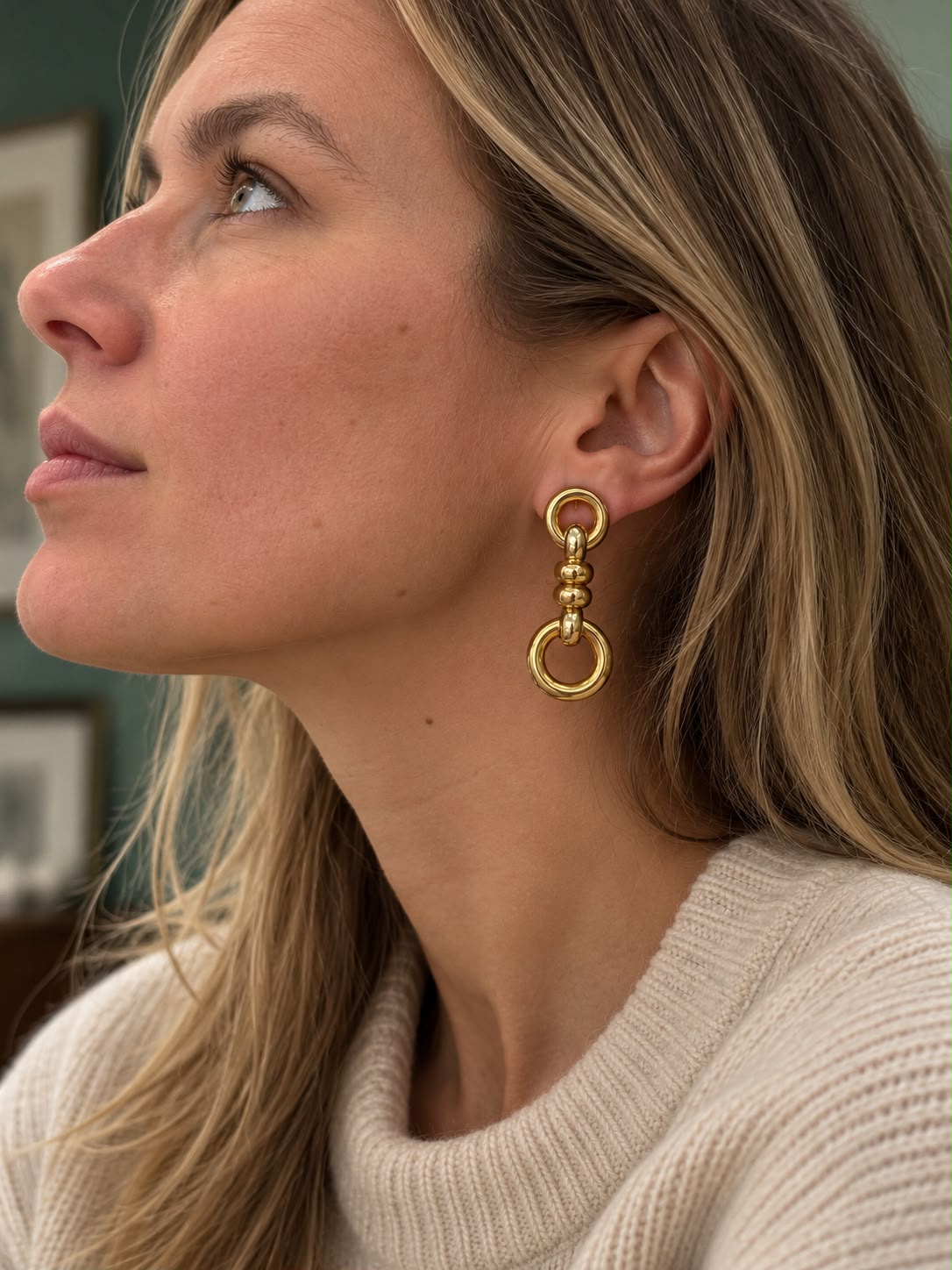Vintage 18ct Three Colour Gold Earrings - Wildsmith Jewellery