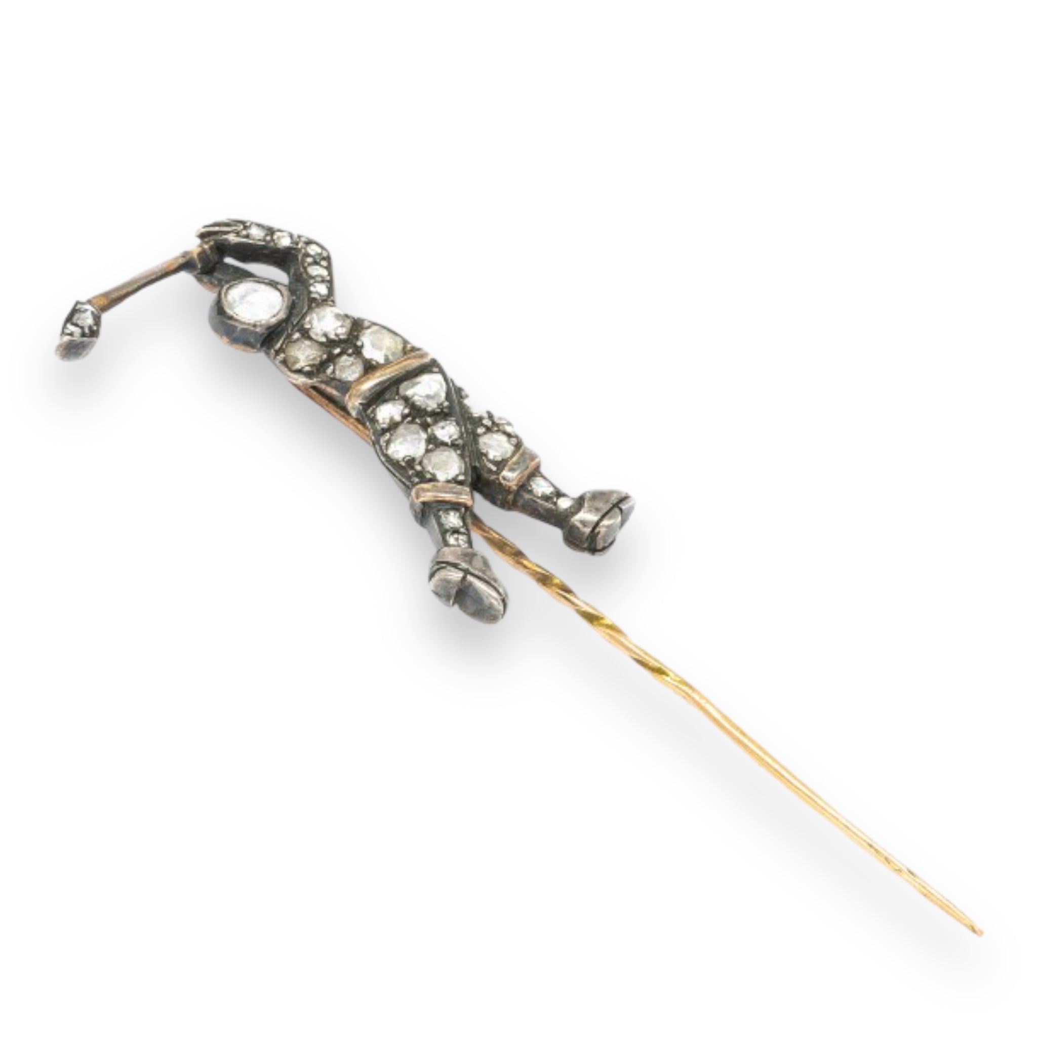 Antique Diamond Golfer Stickpin - Wildsmith Jewellery