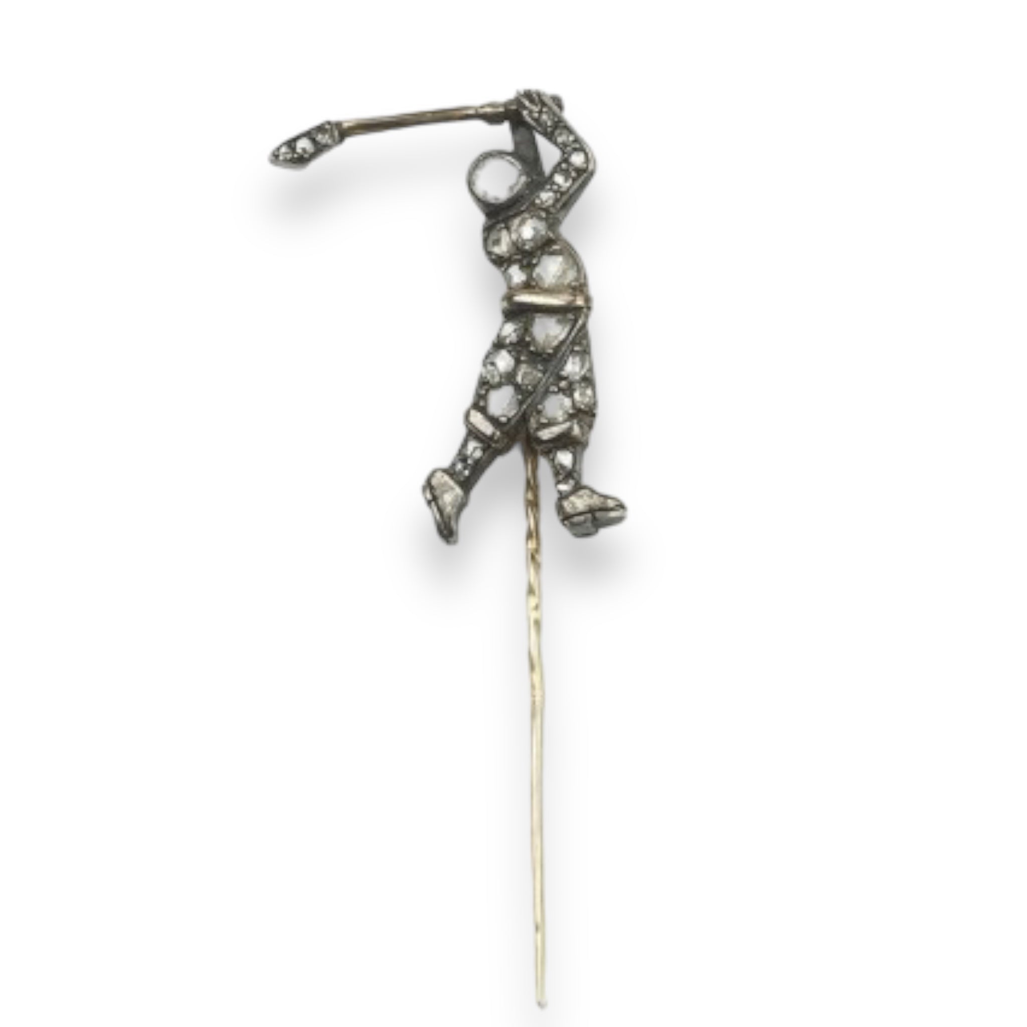 Antique Diamond Golfer Stickpin - Wildsmith Jewellery