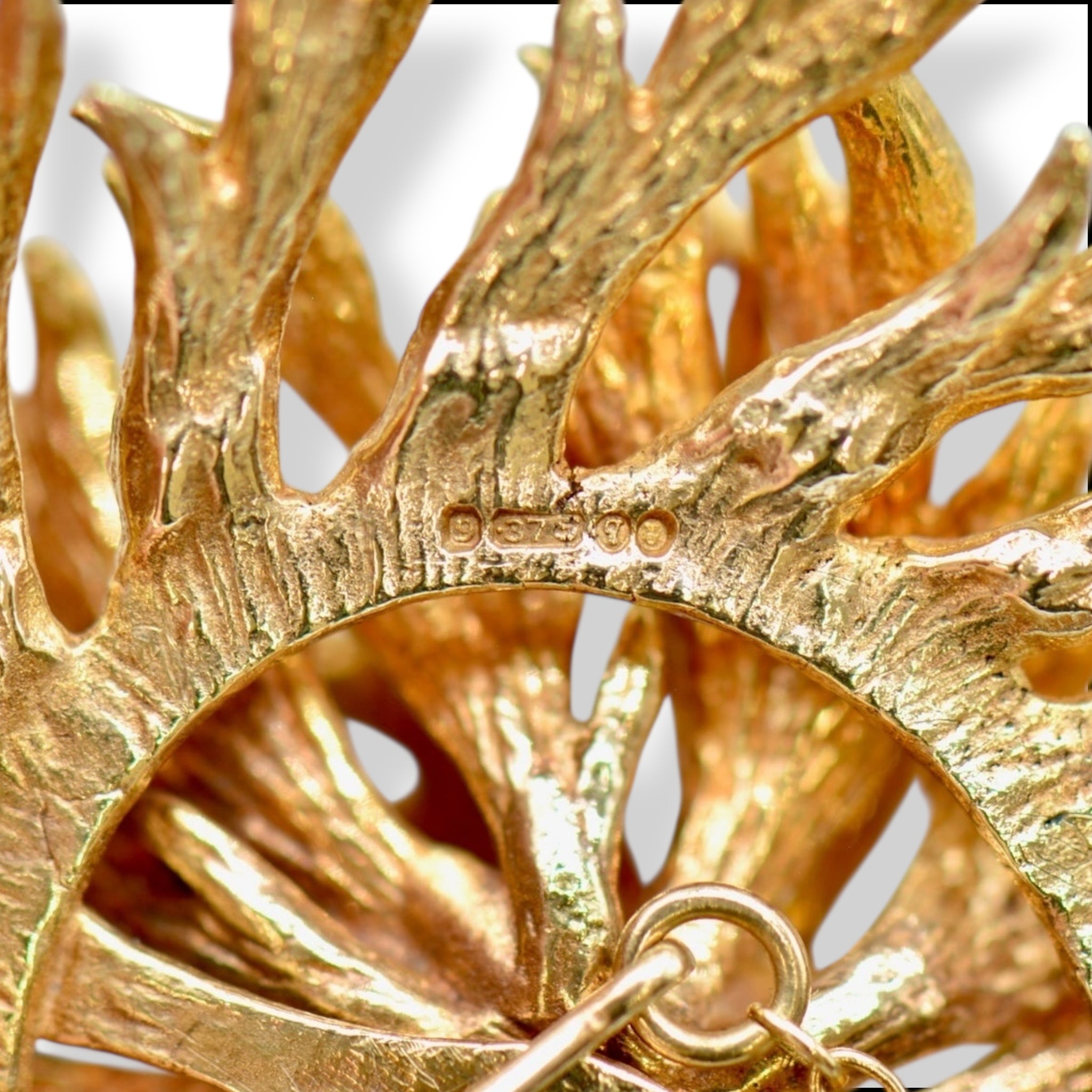 1970’s Ruby & Gold Floral Brooch