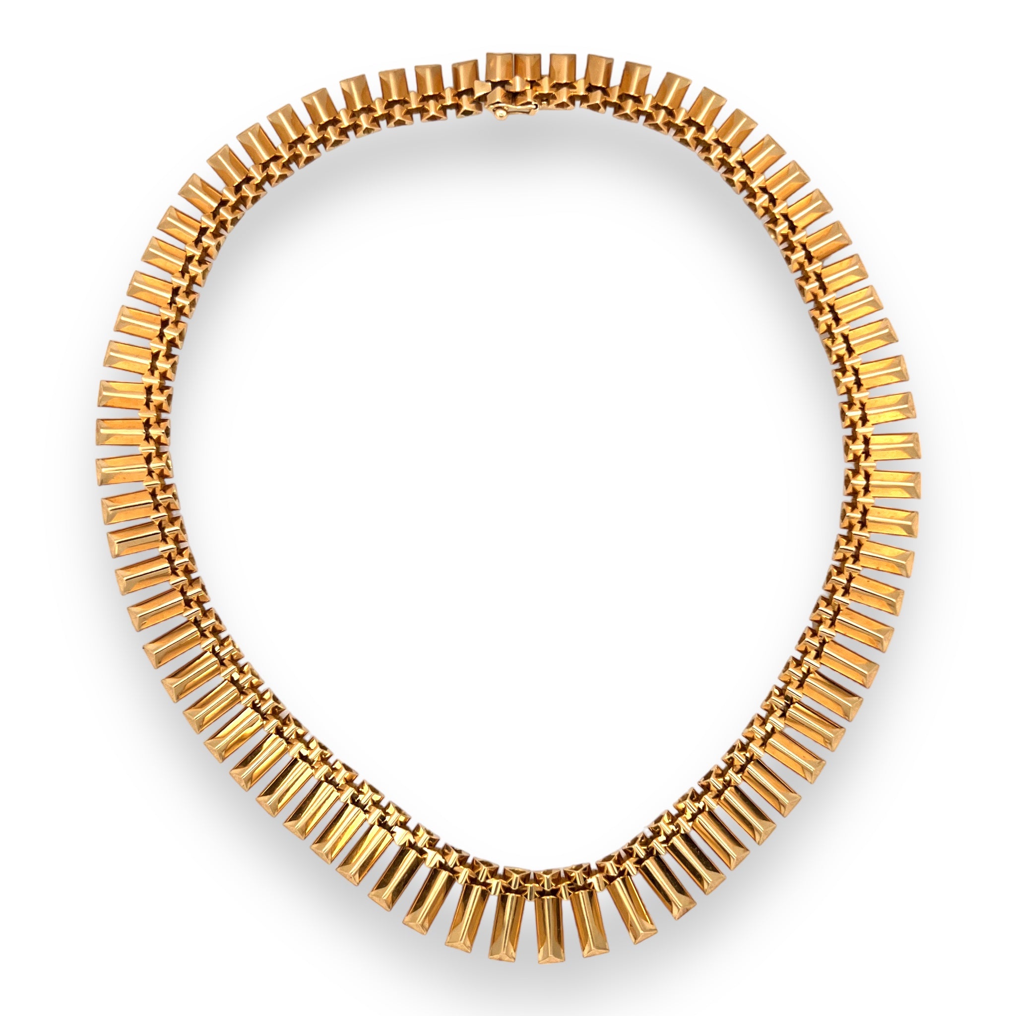 1940's 18ct Gold Egyptian Revival Necklace, French - Wildsmith Jewellery