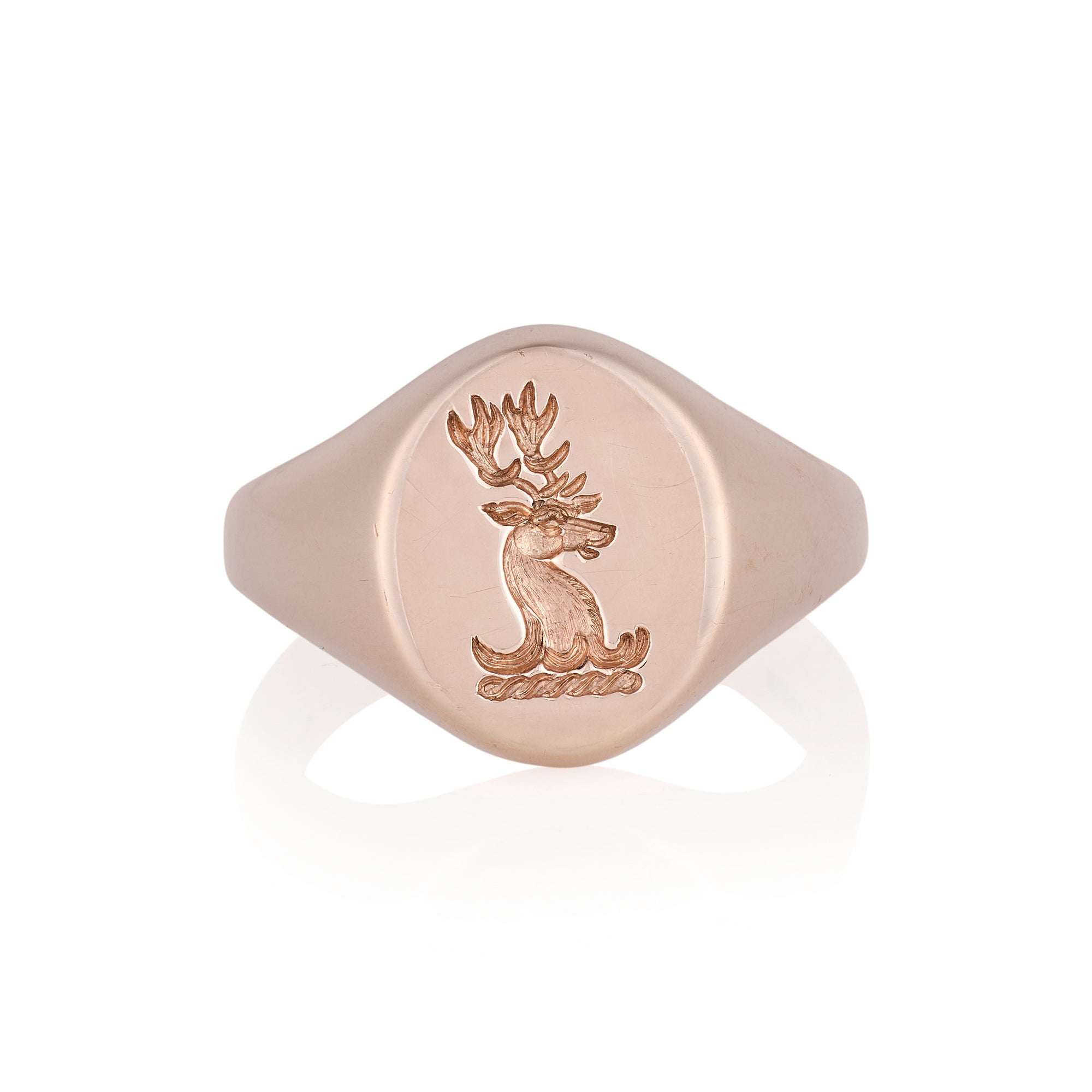 14.5 x 12.5mm Oxford Oval Signet Ring