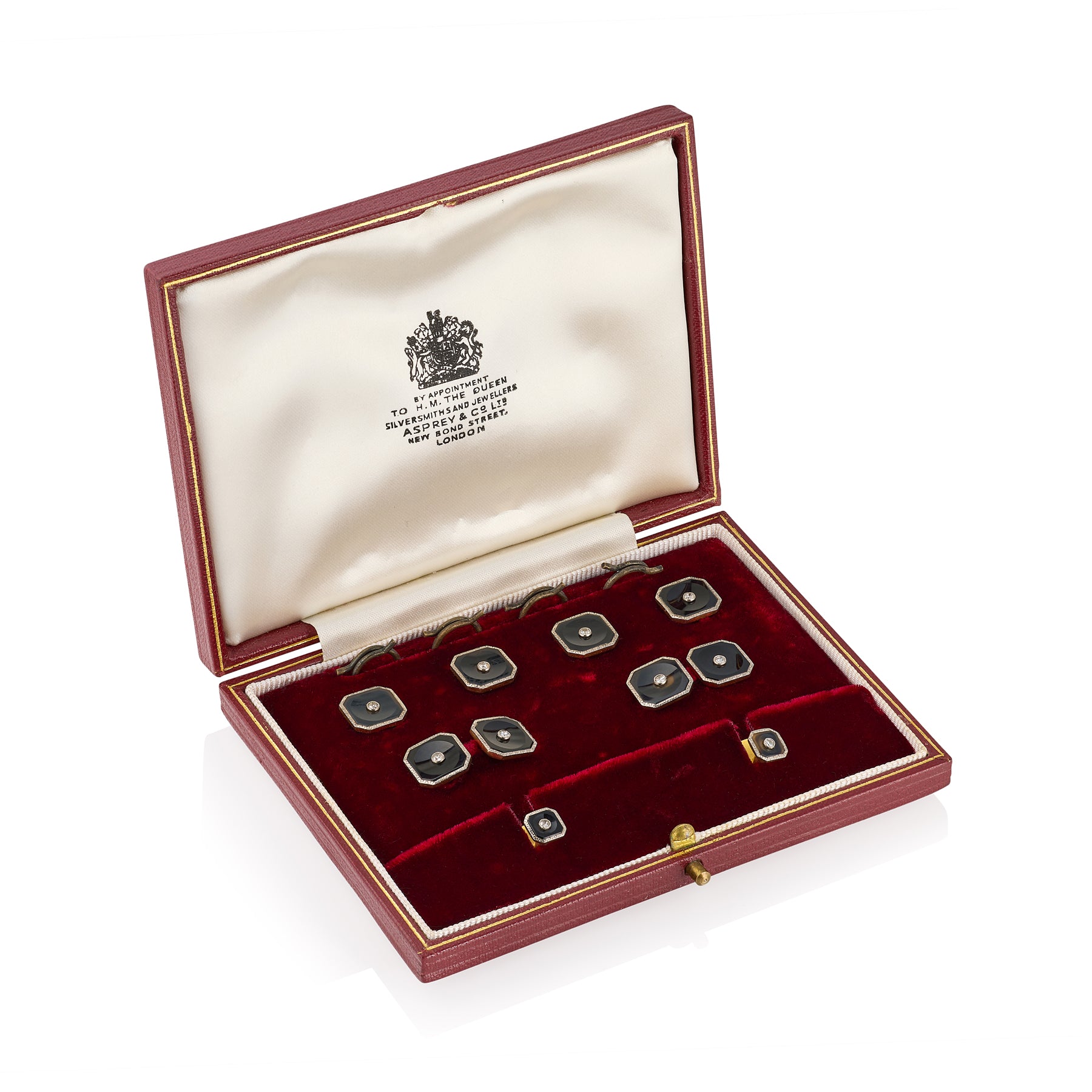 Art Deco Onyx & Diamond Dress Set - Wildsmith Jewellery