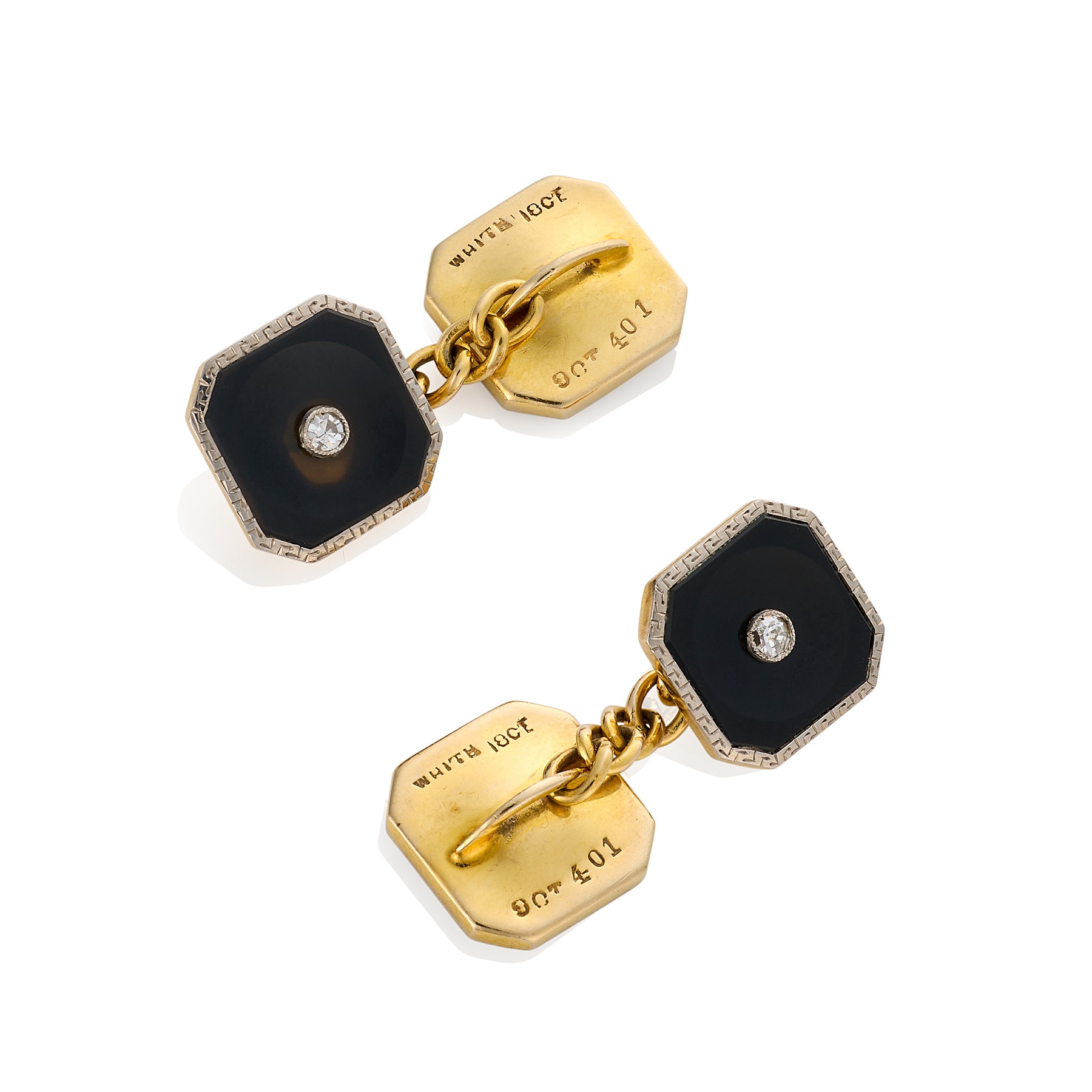 Art Deco Onyx & Diamond Dress Set - Wildsmith Jewellery