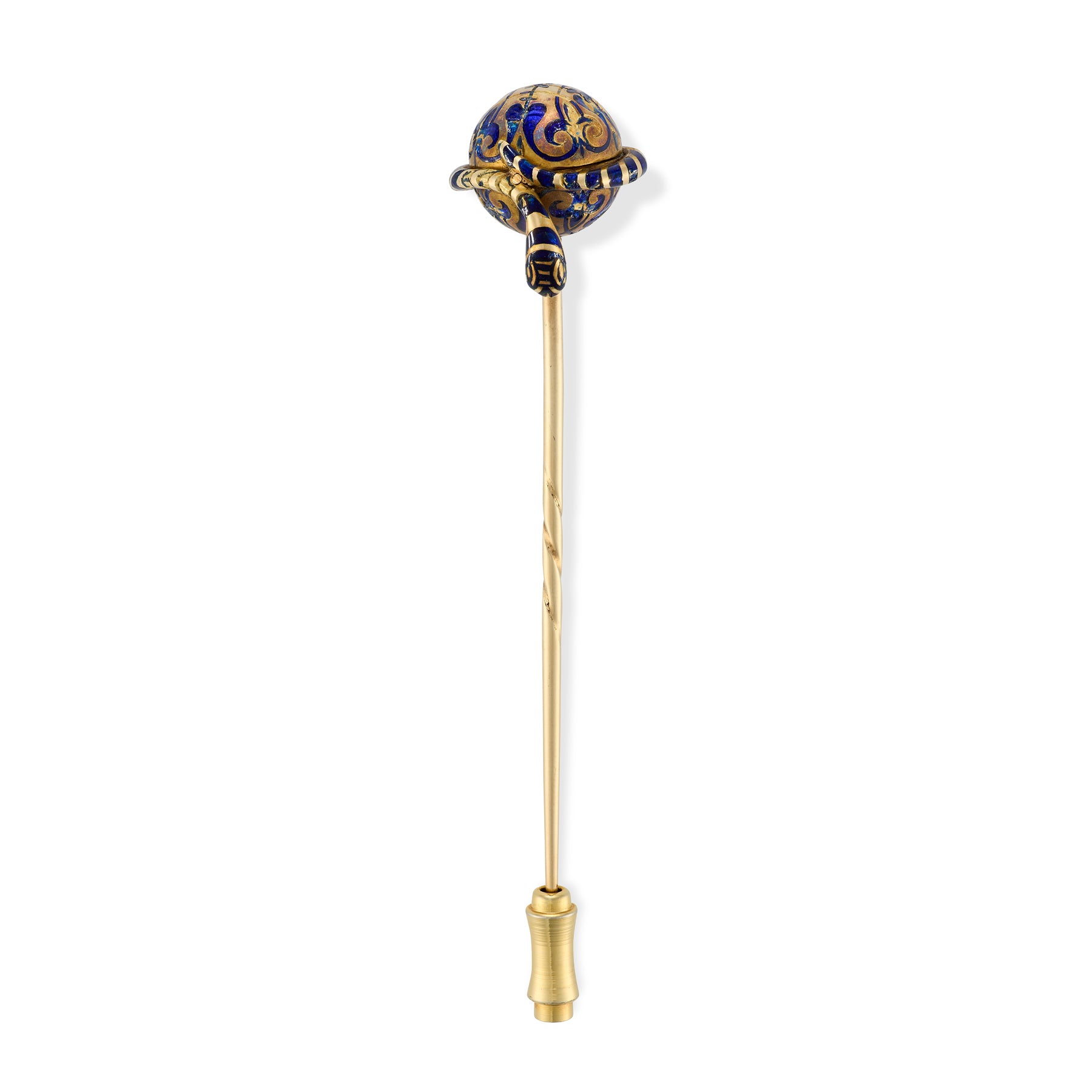 Victorian Enamel Mourning Stickpin - Wildsmith Jewellery