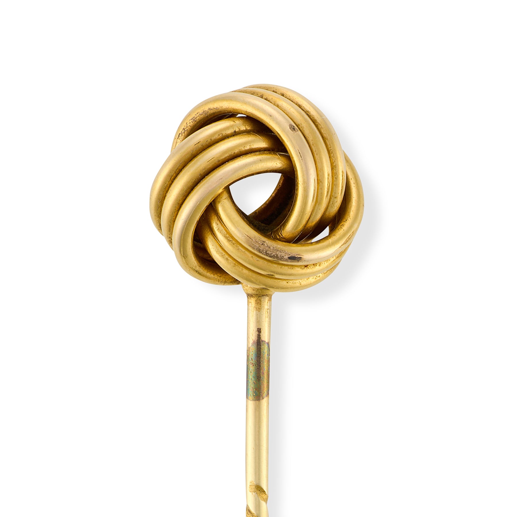 Victorian 18ct Gold Lovers Knot Stickpin - Wildsmith Jewellery