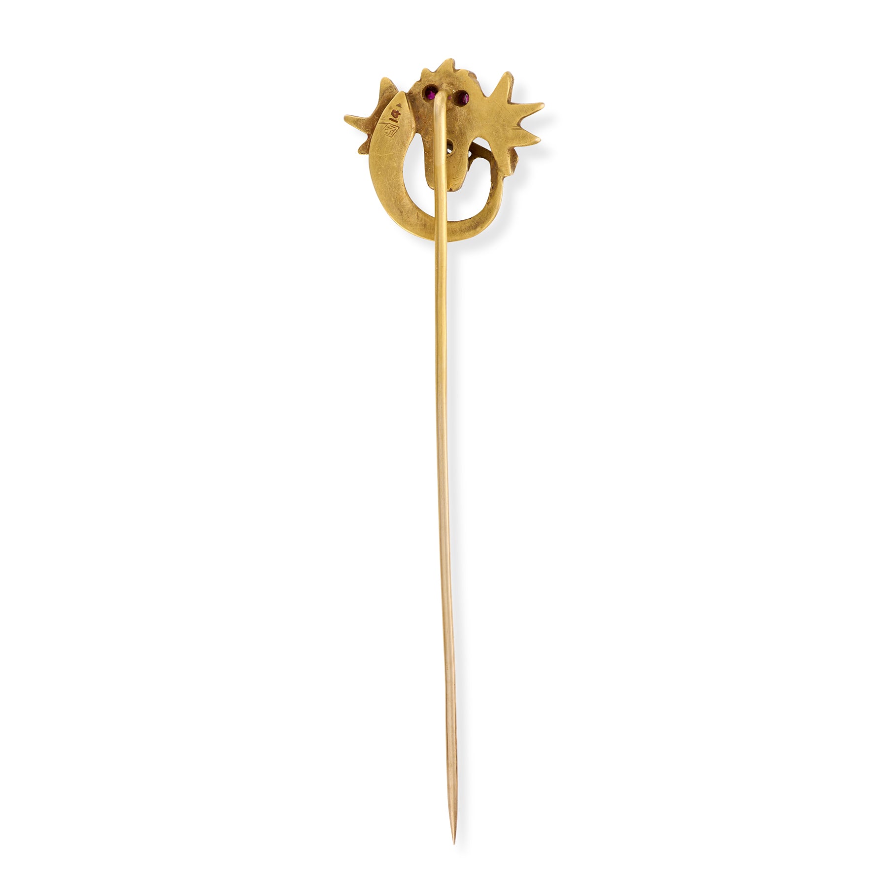 Antique Ruby & Diamond Chimera Stickpin