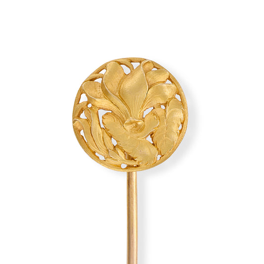 Art Nouveau Floral Stickpin by Albert Clericetti