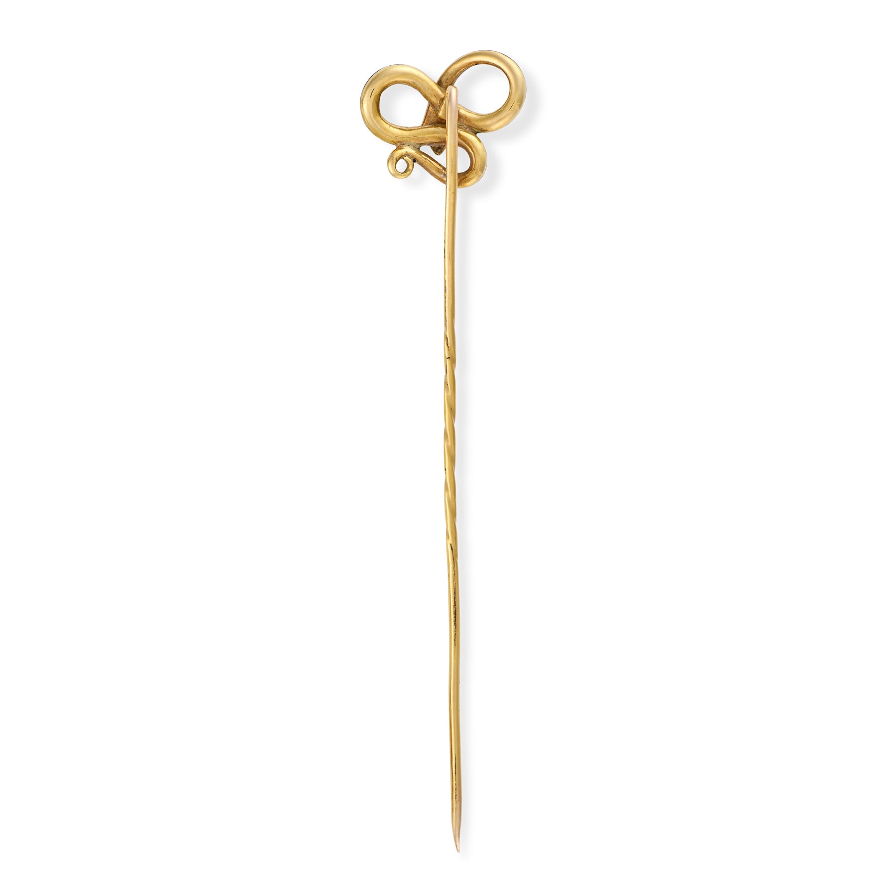 Victorian Enamel & Diamond Snake Stickpin