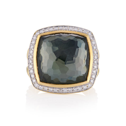 David Yurman Green Orchid & Diamond Ring