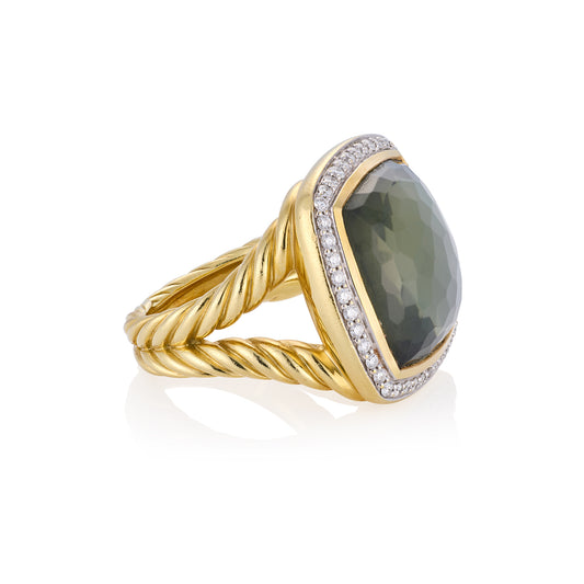 David Yurman Green Orchid & Diamond Ring