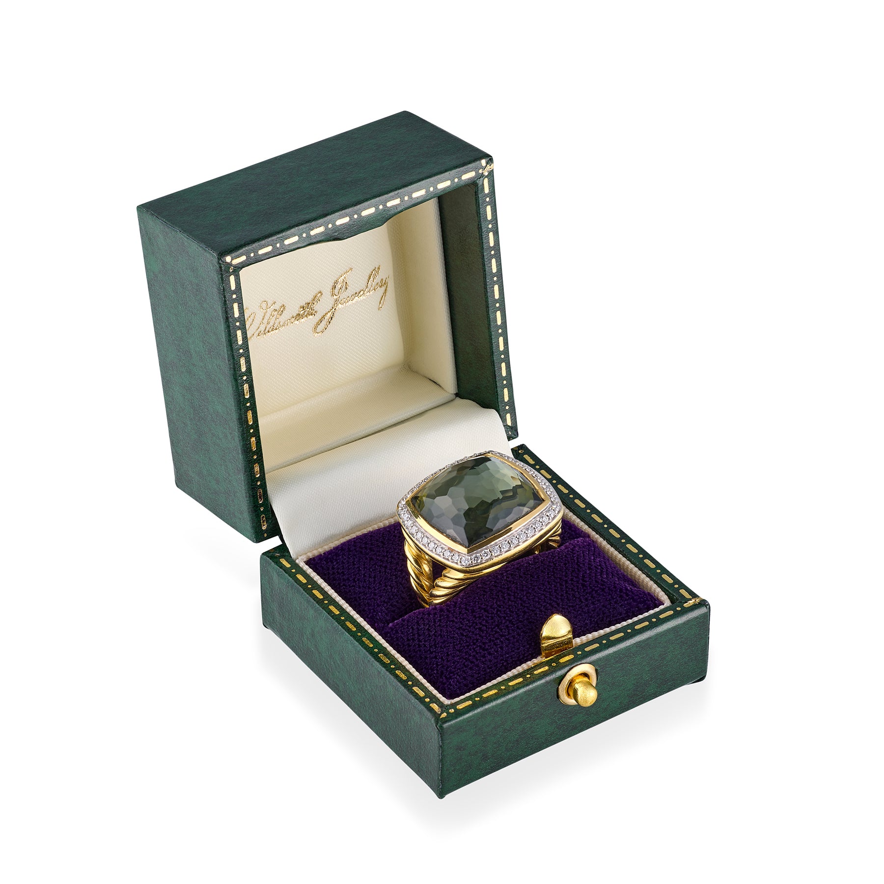 David Yurman Green Orchid & Diamond Ring