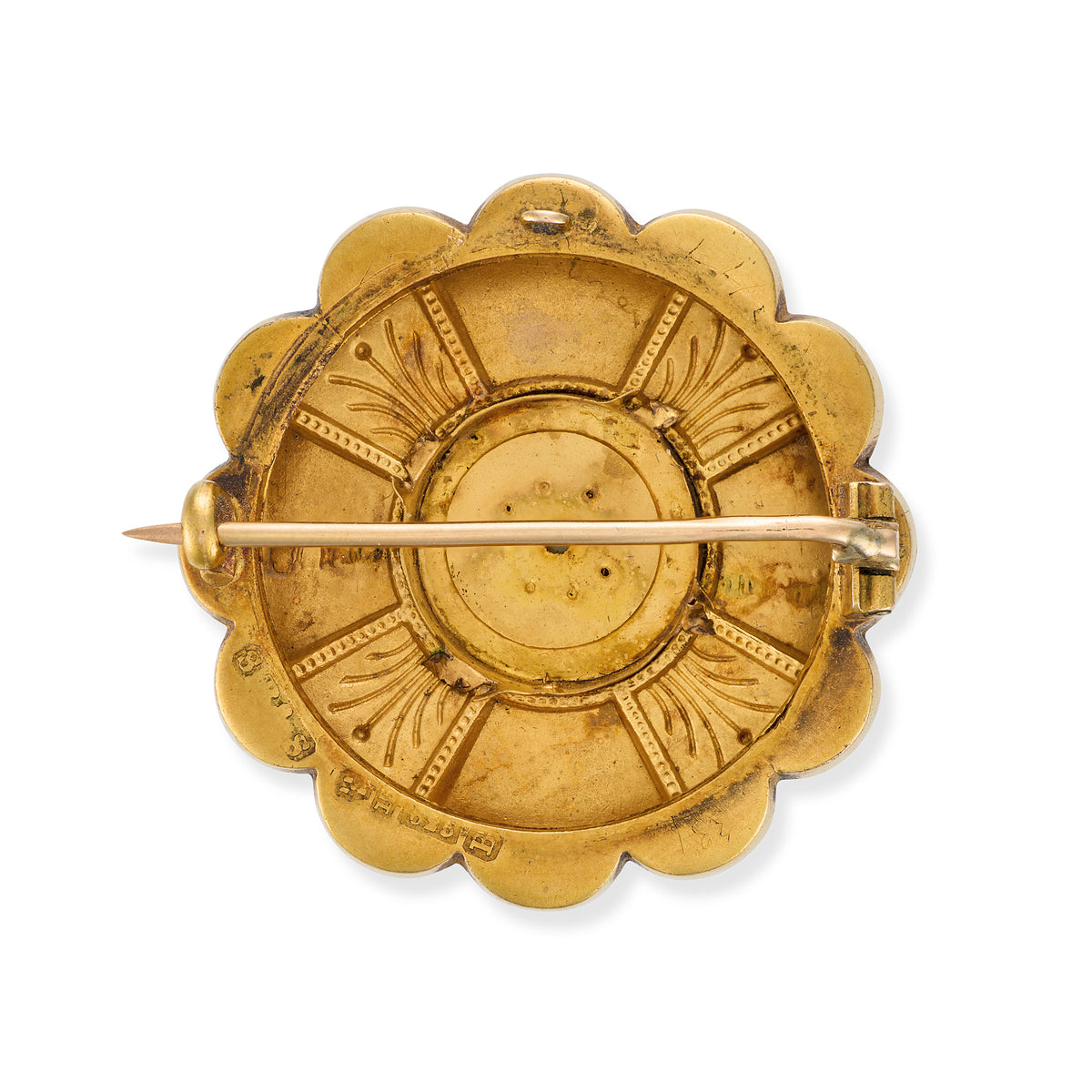 Victorian 15ct Gold Seed Pearl Maltese Cross Brooch, 1885