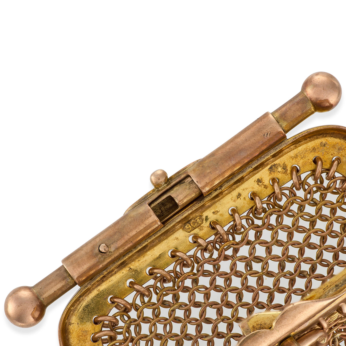 Edwardian 9ct Gold Mesh Coin Purse, c.1900–1910