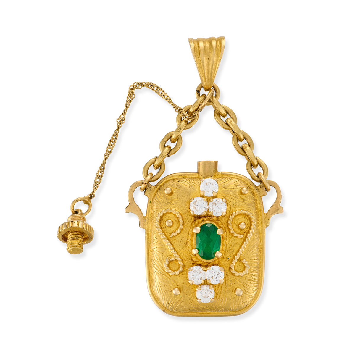 18ct Gold Scent Bottle Pendant