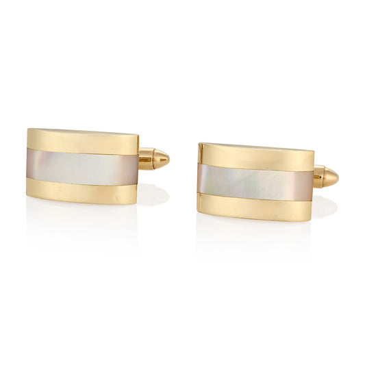 9ct Gold & Mother of Pearl Cufflinks