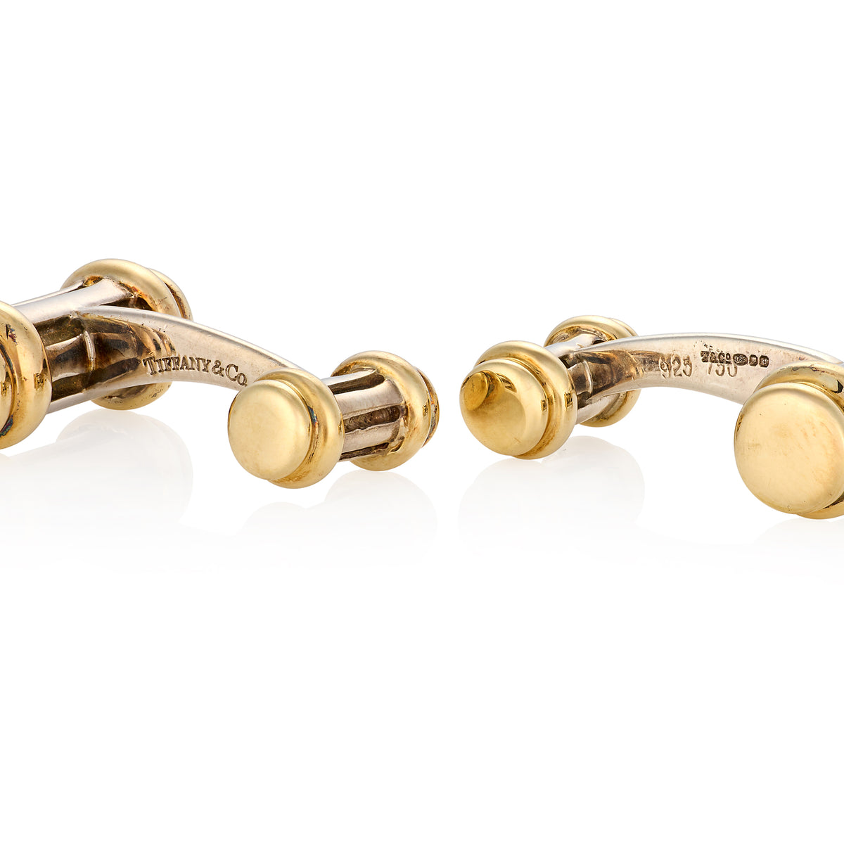 Tiffany & Co. 18ct Gold & Sterling Silver Cufflinks, 2003